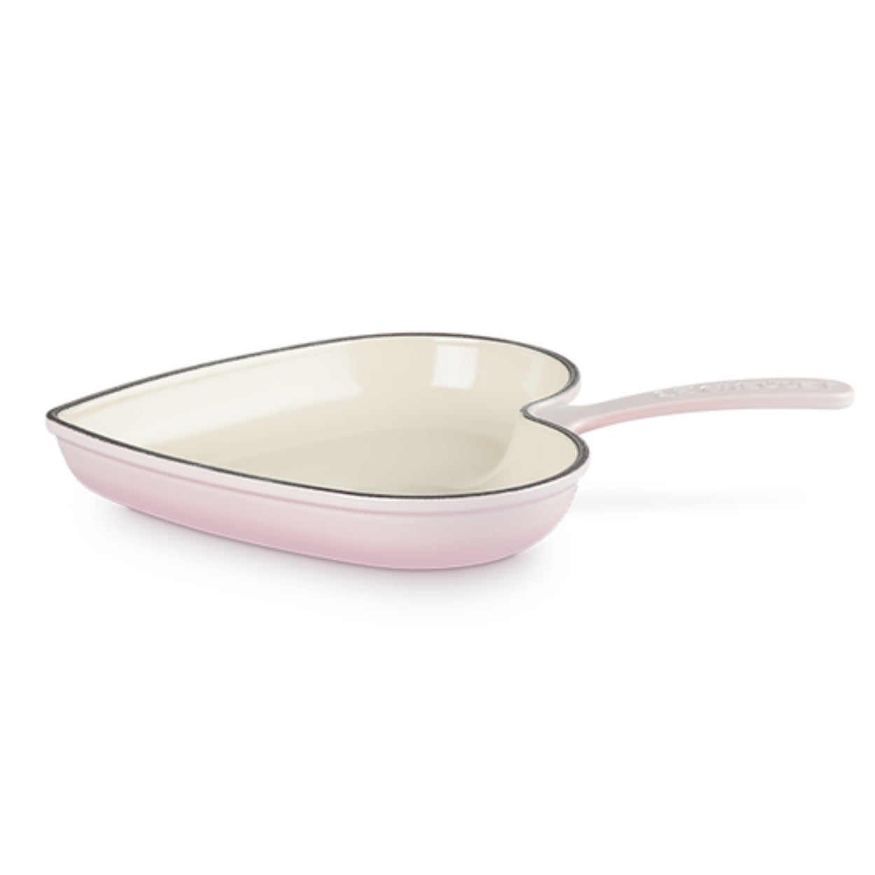 Le Creuset 12-Inch Heart-Shaped Cast Iron Skillet - Shell Pink | Nonstick Cookware for Stovetop, Oven & Grill | Perfect for Valentine's Day, Breakfast & Romantic Dinners