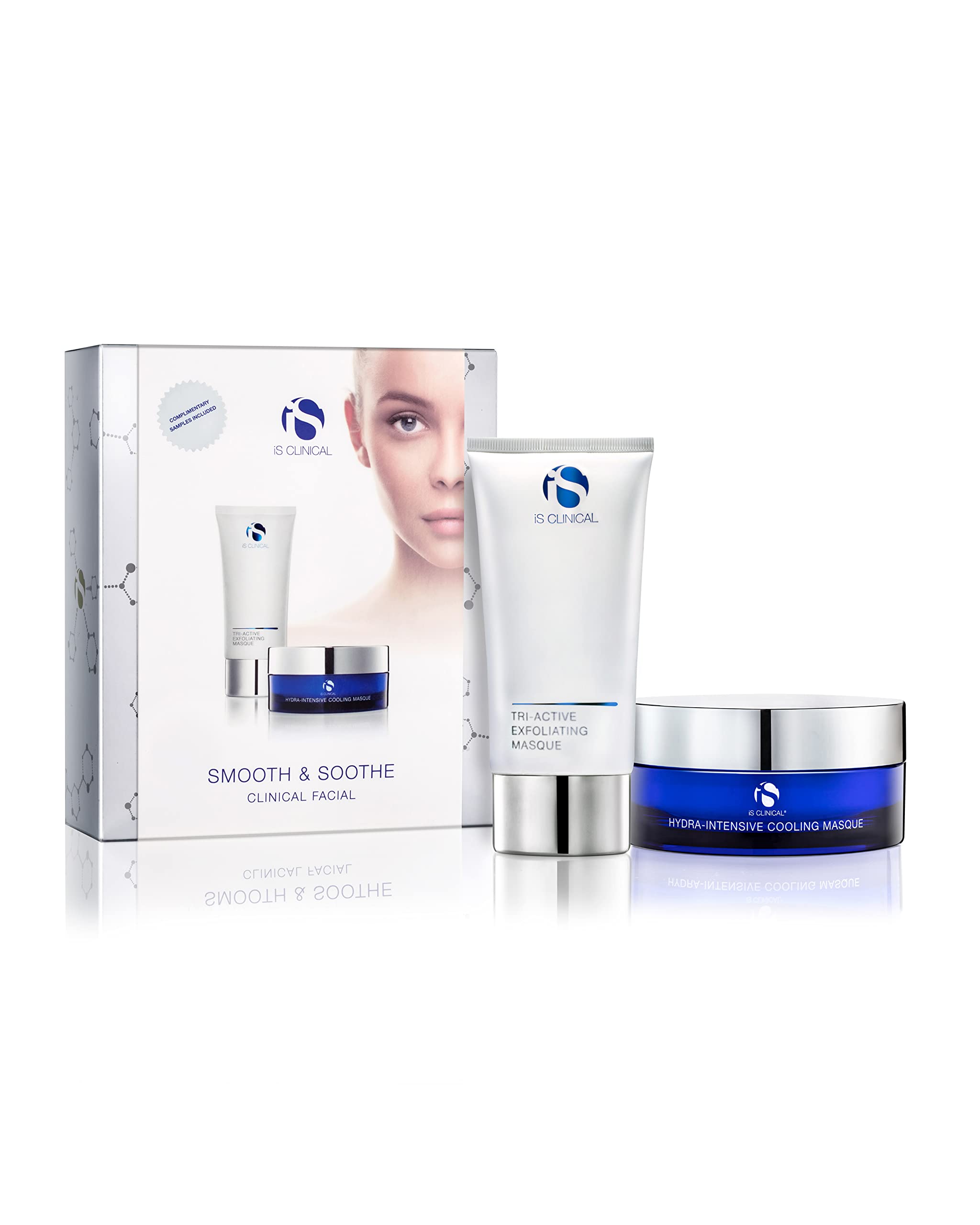 iS CLINICAL Smooth & Soothe Clinical Facial Kit - Exfoliating & Hydrating Skincare Set for Glowing Skin | Home Facial Treatment, Anti-Aging & Skin Renewal | Perfect Gift for Spa Day & Self-Care Routine