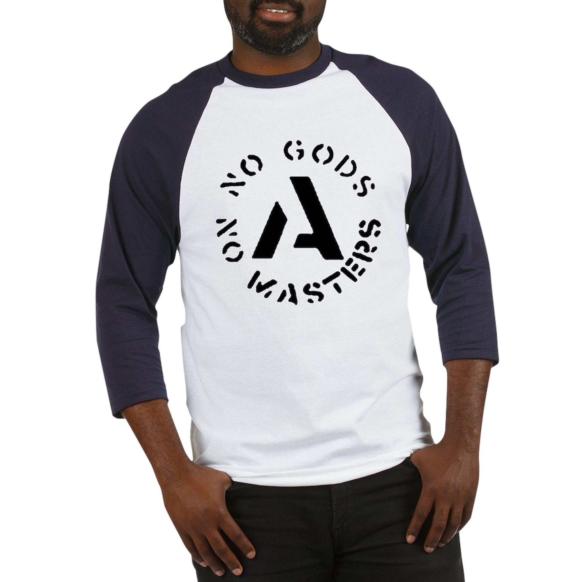 No Gods No Masters Baseball Jersey for Men - Cotton 3/4 Raglan Sleeve Shirt | Vintage Style Baseball Tee for Casual Wear, Sports Events & Street Fashion