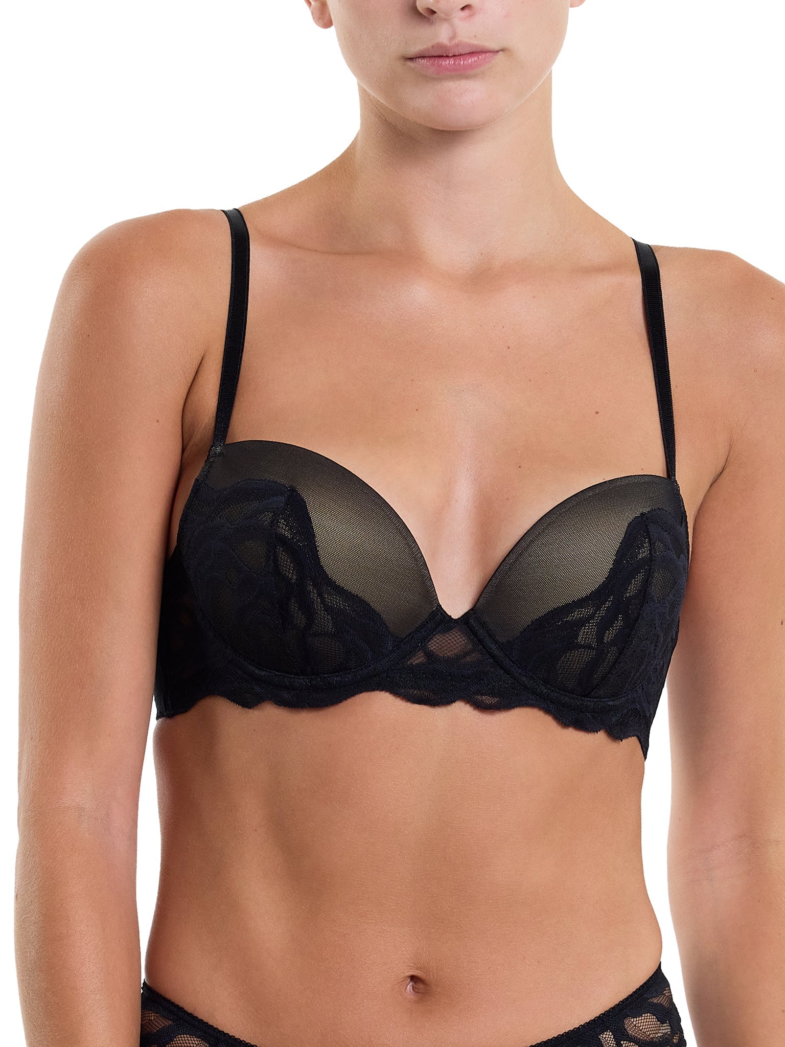 Dark Romance Underwire Bra - Sexy Lace Push Up Bra for Women, Comfortable & Supportive - Perfect for Date Night, Valentine's Day & Special Occasions