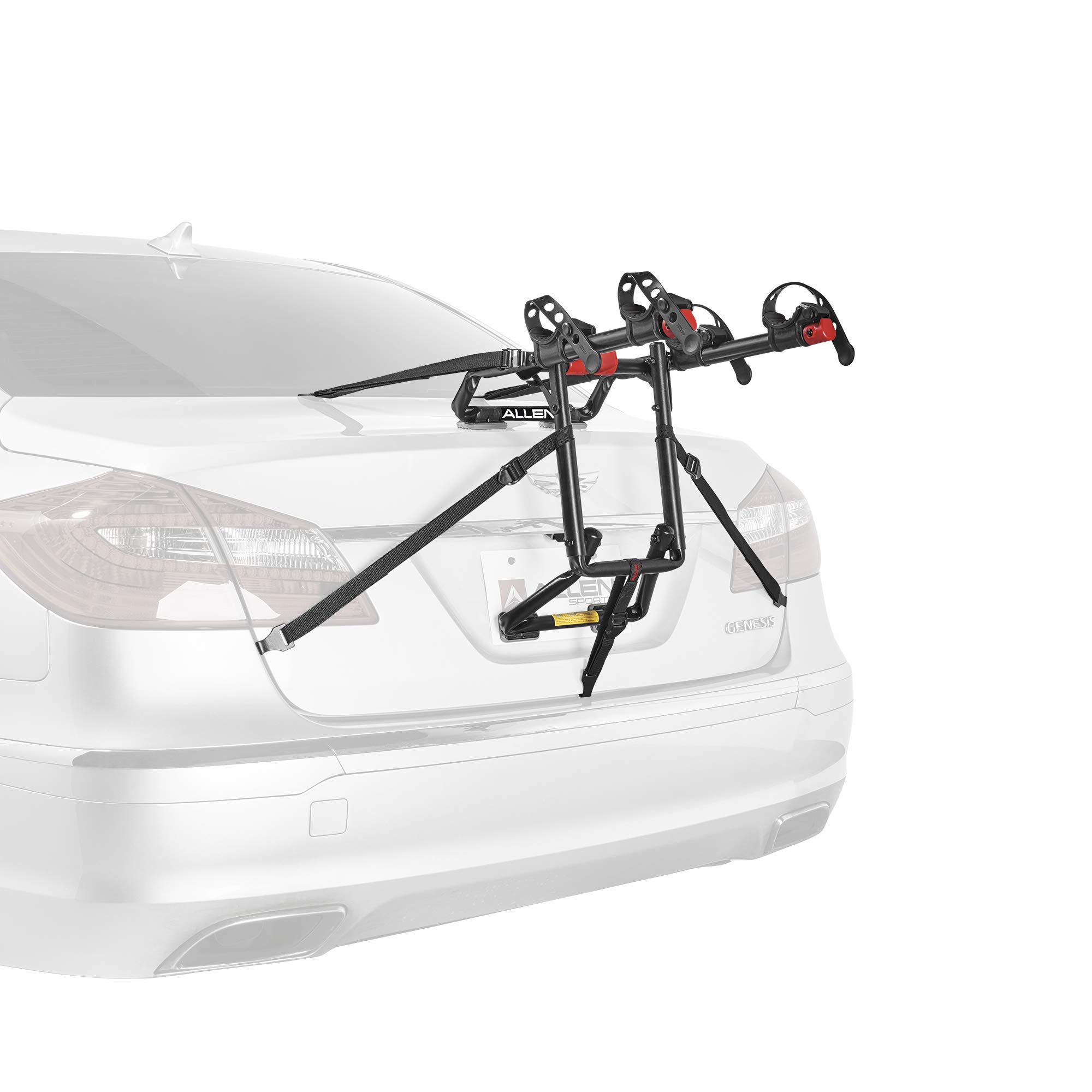 Allen Sports Premier 2-Bike Trunk Rack - Model S102, Heavy Duty Bicycle Carrier for Cars, SUV & Hatchback - Secure & Easy to Install - Perfect for Road Trips, Camping & Outdoor Adventures (Black)