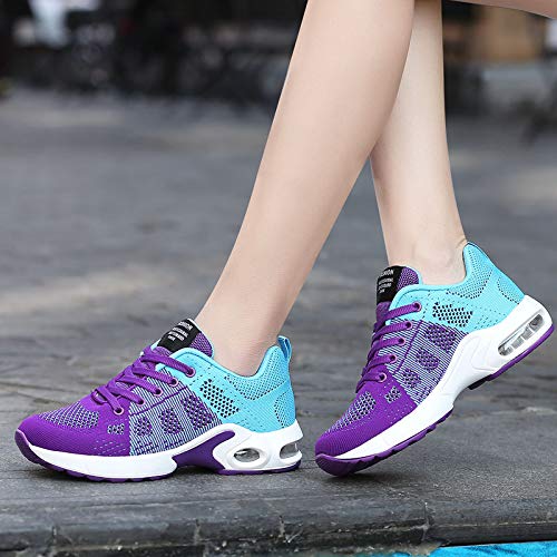 Women's Breathable Mesh Sneakers - Comfortable Casual Lace-Up Walking Shoes with Cushion Support for College Students | Perfect for Campus, Gym & Everyday Wear