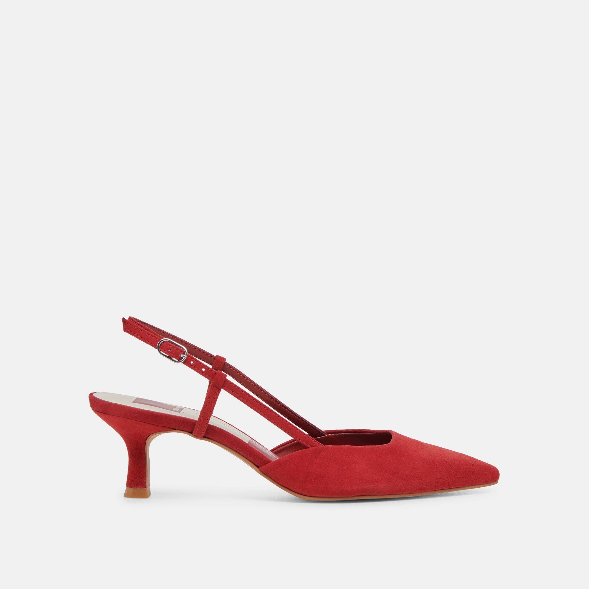 ODELA Women's Crimson Suede High Heels - Elegant Pointed Toe Pumps for Work, Party & Special Occasions | Comfortable Dress Shoes for Weddings, Office & Evening Events