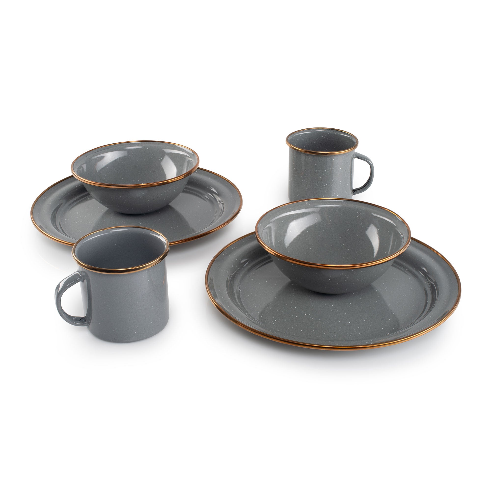 Vintage 2-Person Enamelware Dining Table Set - Rustic Outdoor Picnic & Patio Furniture for Couples, Small Spaces & Camping