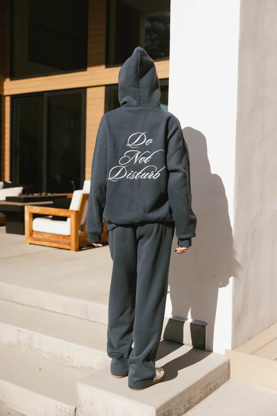 Comfortable Navy Do Not Disturb Sweatpants for Men & Women - Perfect for Lounging, Yoga, and Relaxing at Home