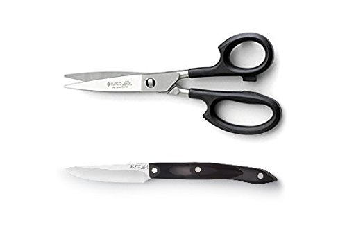 Cutco 2-Piece Knife Set with Microfiber Polishing Cloth - Super Shears (77) & 4
