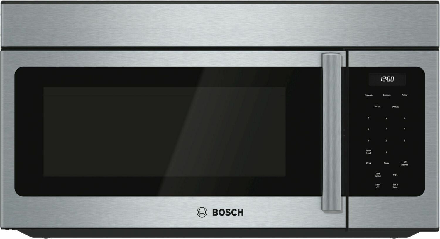 Bosch HMV3053U 300 Series Over-the-Range Microwave Oven - 1.6 cu.ft Capacity, 1000W, Stainless Steel - Perfect for Small Kitchens & Quick Meals