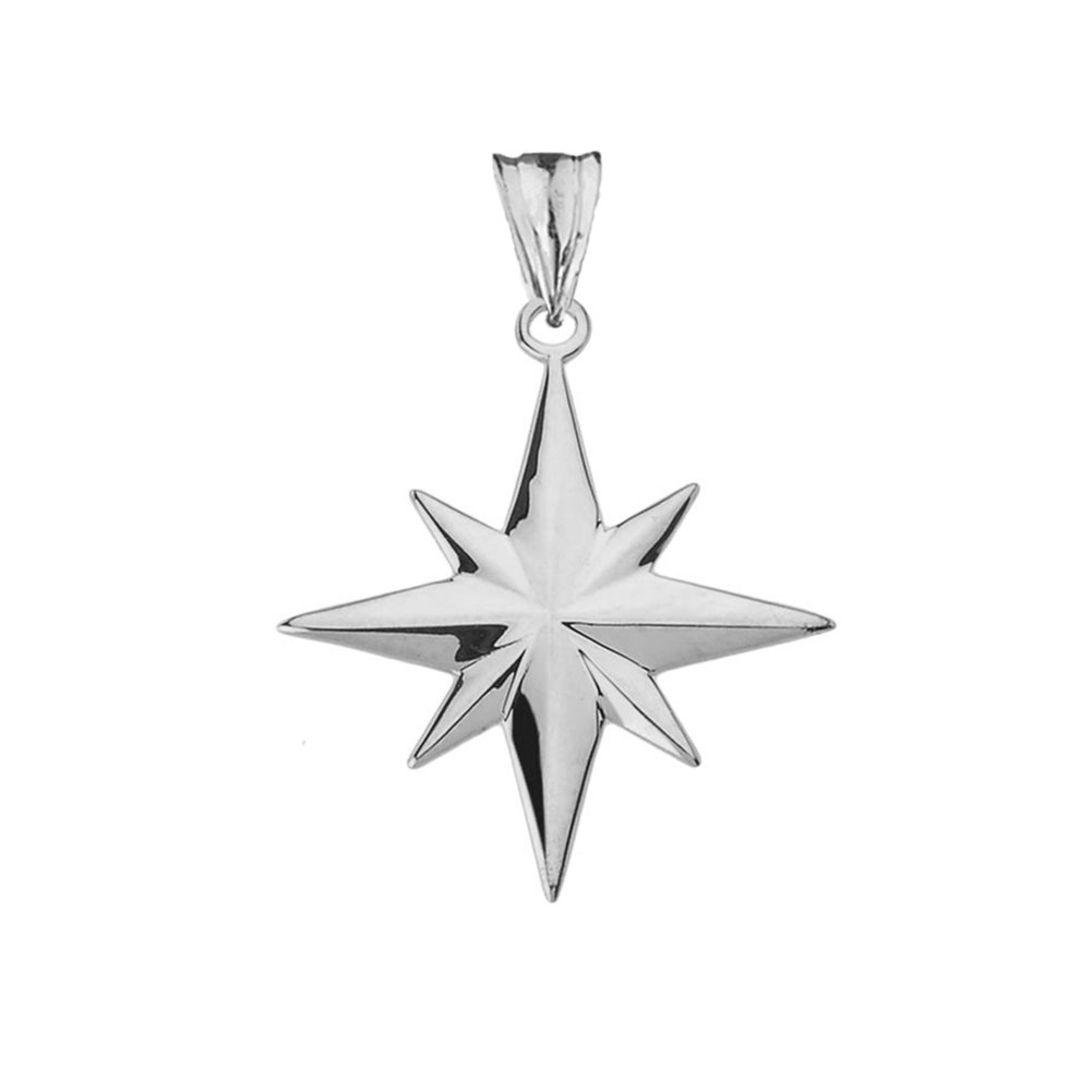 Enchanting Sterling Silver North Star Charm Pendant Necklace - Perfect for Gift Giving, Everyday Wear & Special Occasions
