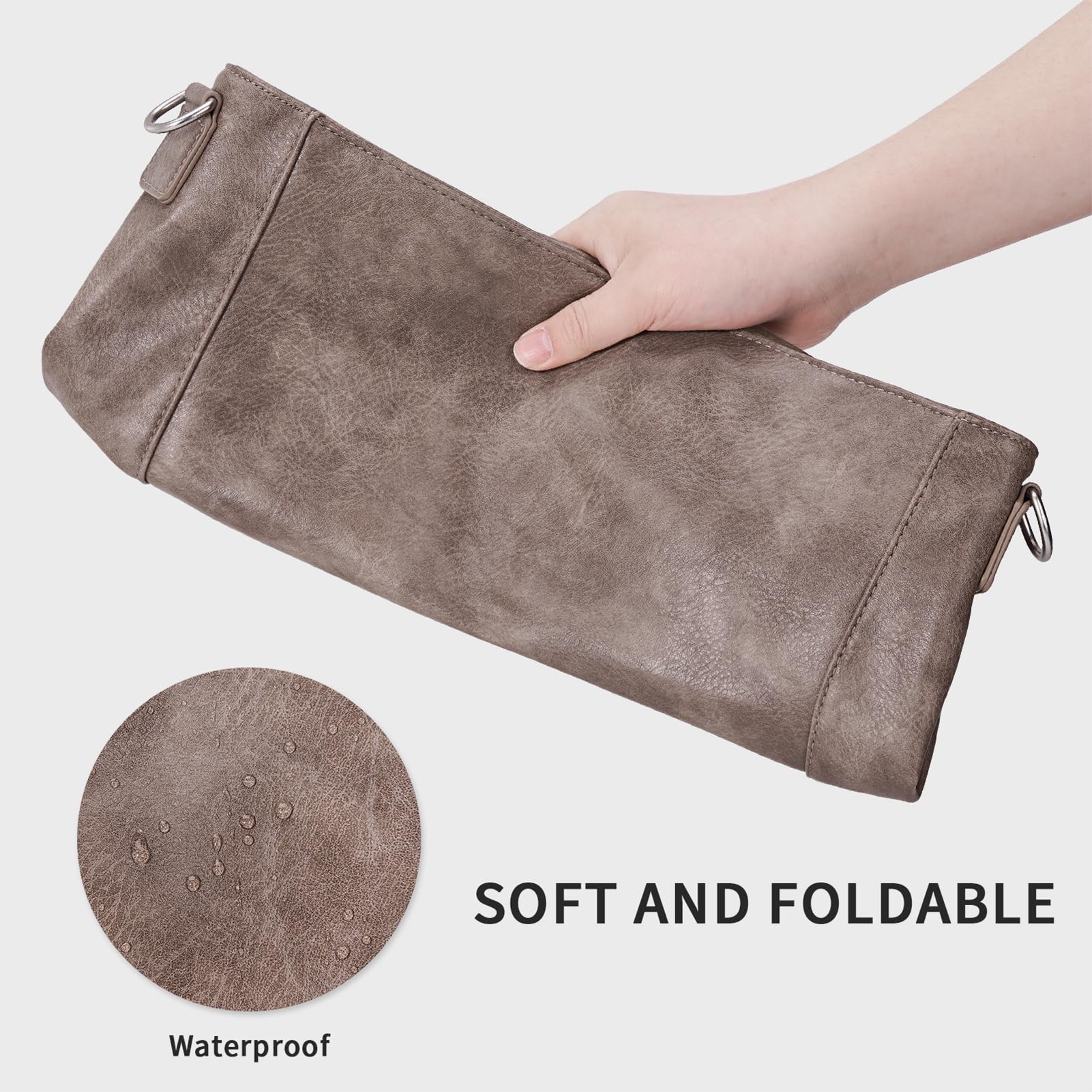 2PCS Women's Vegan Leather Crossbody Bags Set - Trendy Small Hobo Shoulder Bucket Purse with Adjustable Straps | Perfect for Travel, Shopping & Everyday Use