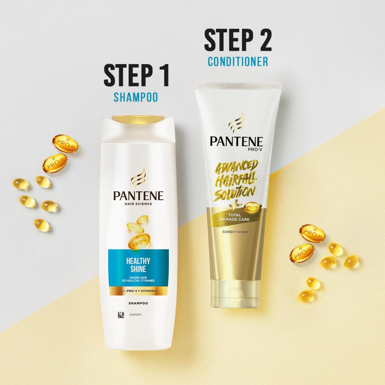 Pantene Hair Science Healthy Shine Shampoo 340ml with Pro-Vitamins & Vitamin E - Nourishing Shampoo for All Hair Types - Men & Women - Promotes Healthy, Shiny Hair - Perfect for Daily Hair Care & Salon-Like Results at Home