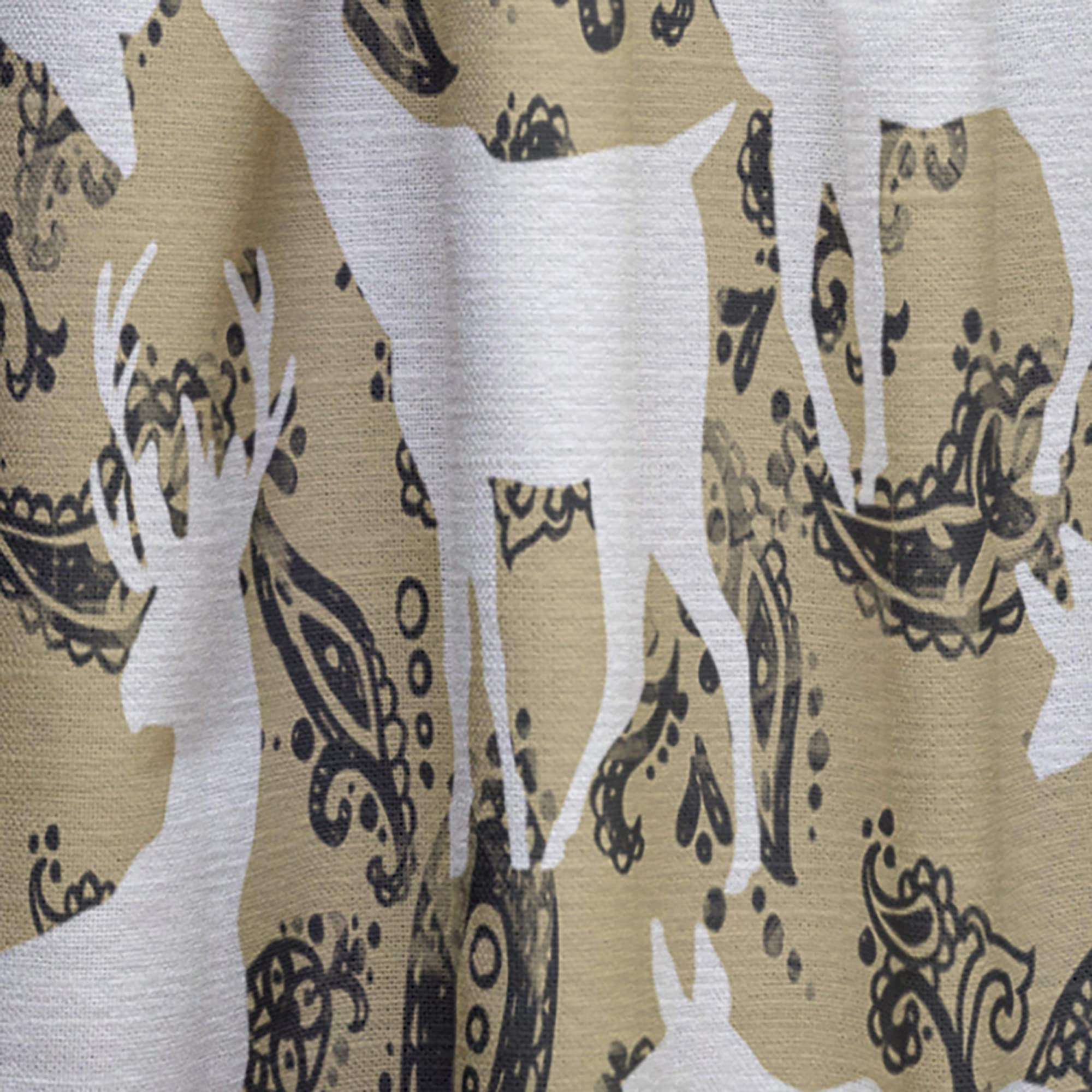 Wild Animal Print Thermal Insulated Curtains - Single Panel 52x90 Inches - Blackout Drapes for Bedroom & Living Room - Jungle Theme Home Decor for Safari or Kids Room
