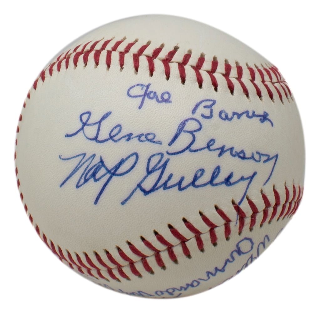 Authentic Negro League Legends Multi-Signed Baseball with 7 Signatures - BAS LOA AA13297 - Perfect for Sports Memorabilia Collectors & Baseball Fans