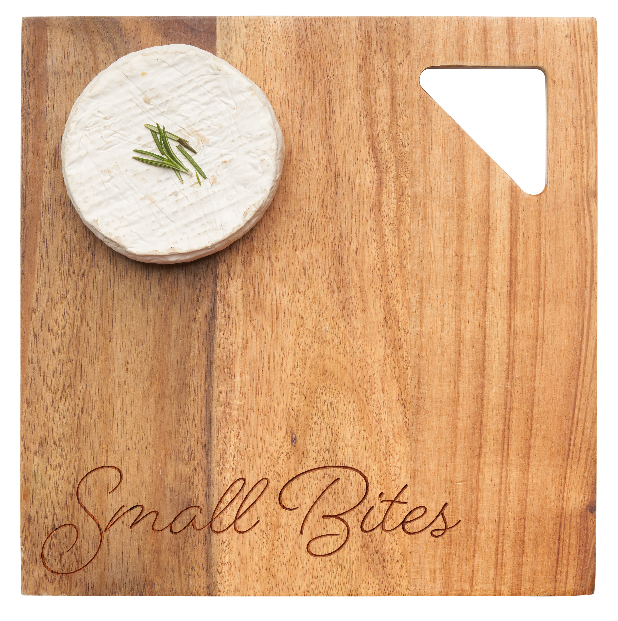 Acacia Modern Geo Square Serving Tray - 9 x 9 Inch Small Bites Appetizer Platter for Cheese, Desserts & Entertaining | Handcrafted Wooden Charcuterie Board for Parties, Weddings & Home Decor