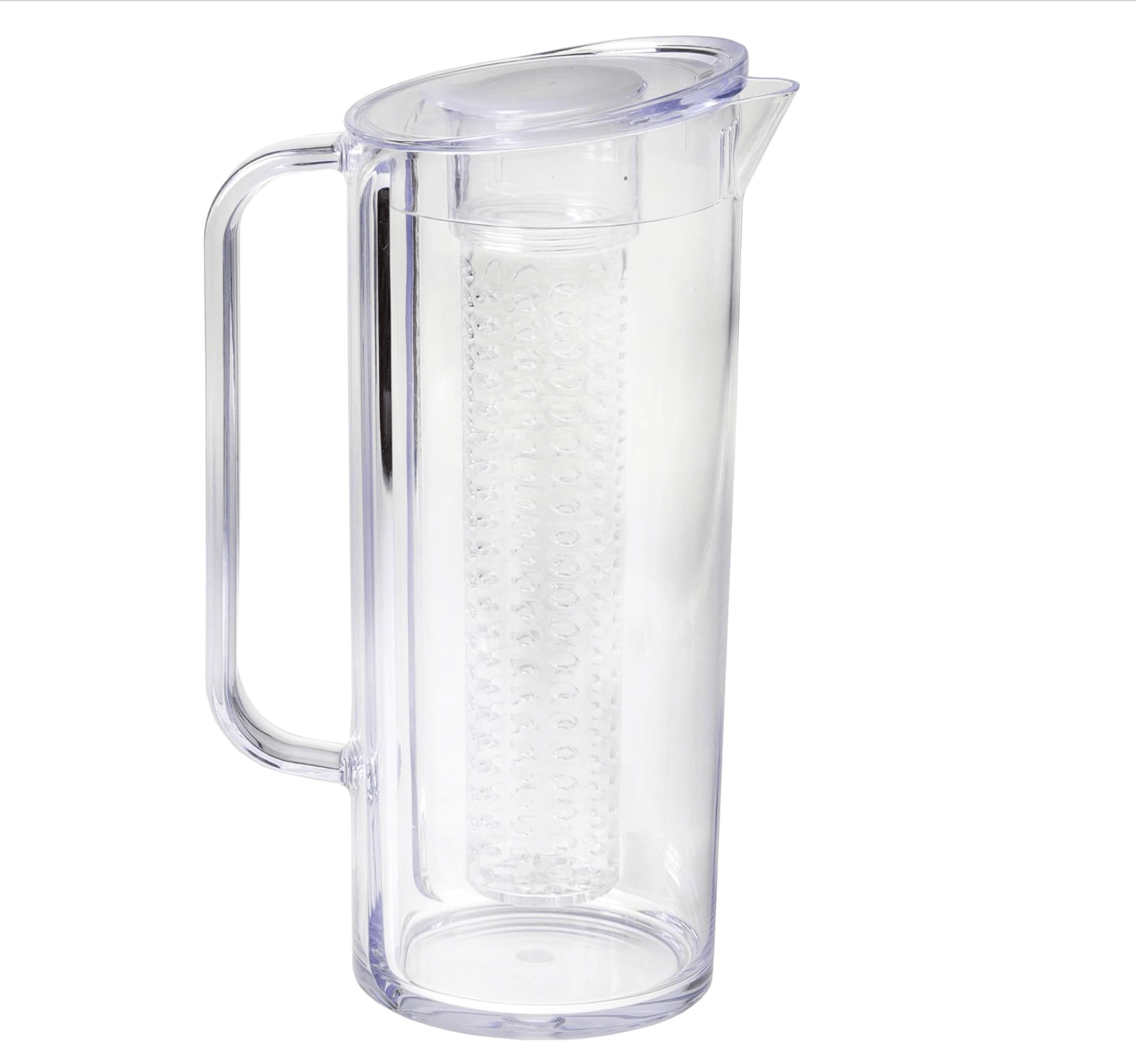 Stainless Steel Fruit Infuser Water Pitcher with Lid - 2.5L BPA-Free Glass Jug for Detox & Flavored Water - Perfect for Home, Office & Gym Hydration