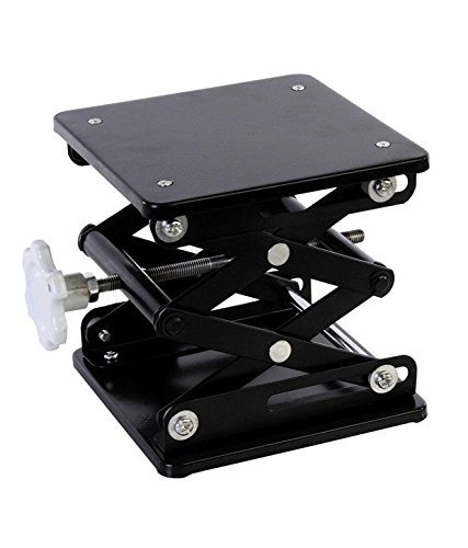 GLAB Laboratory Jack - 100x100mm (4x4 Inch) Heavy Duty Iron Lab Jack for Scientific Experiments, Chemistry Labs & Precision Work - Ideal for Microscopes, Beakers & Lab Equipment