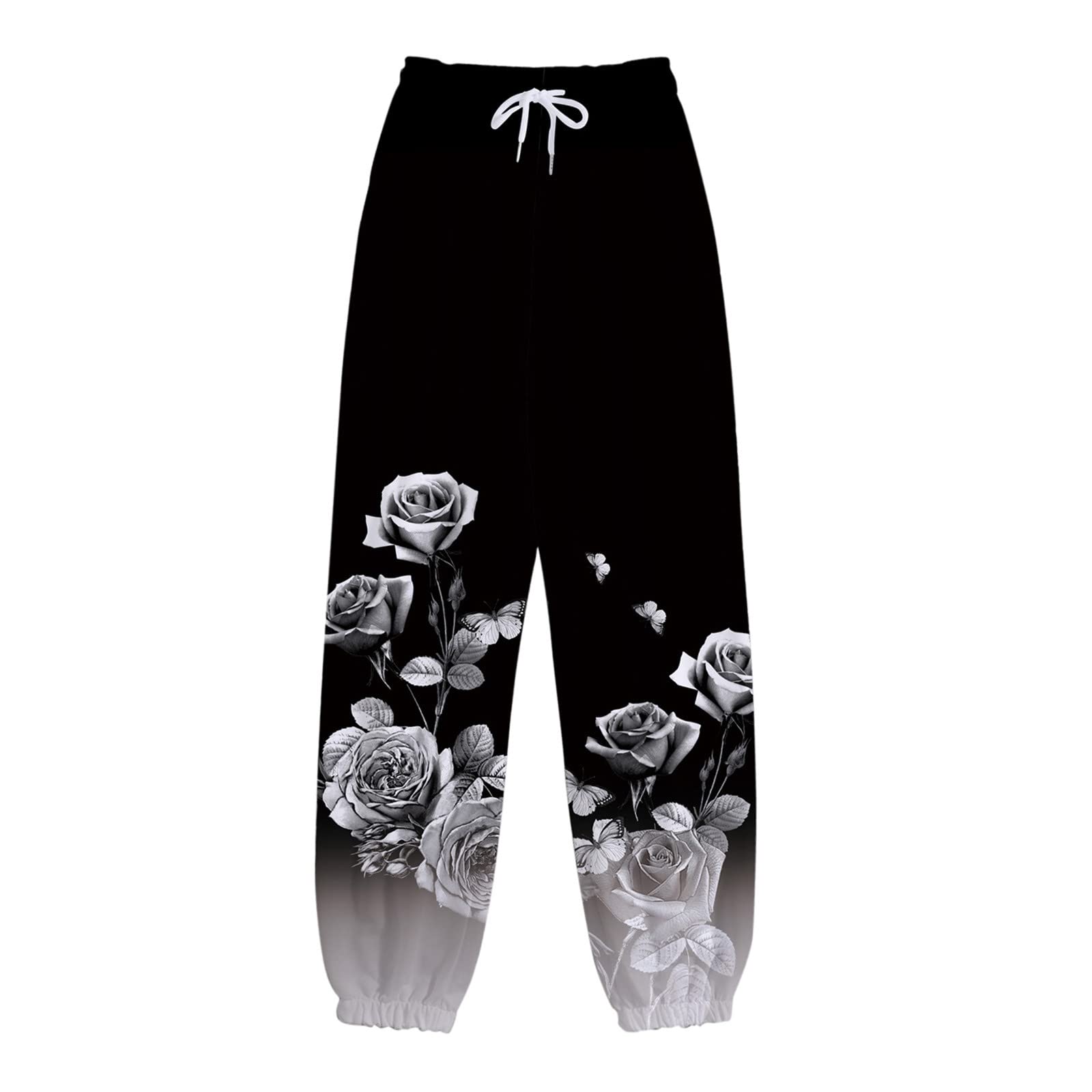 Trendy Y2K Graphic Print Sweatpants for Women - Soft Loose Fit Wide Leg Joggers with Drawstring Waist & Pockets - Perfect for Gym, Sports, Lounge & Streetwear Fashion