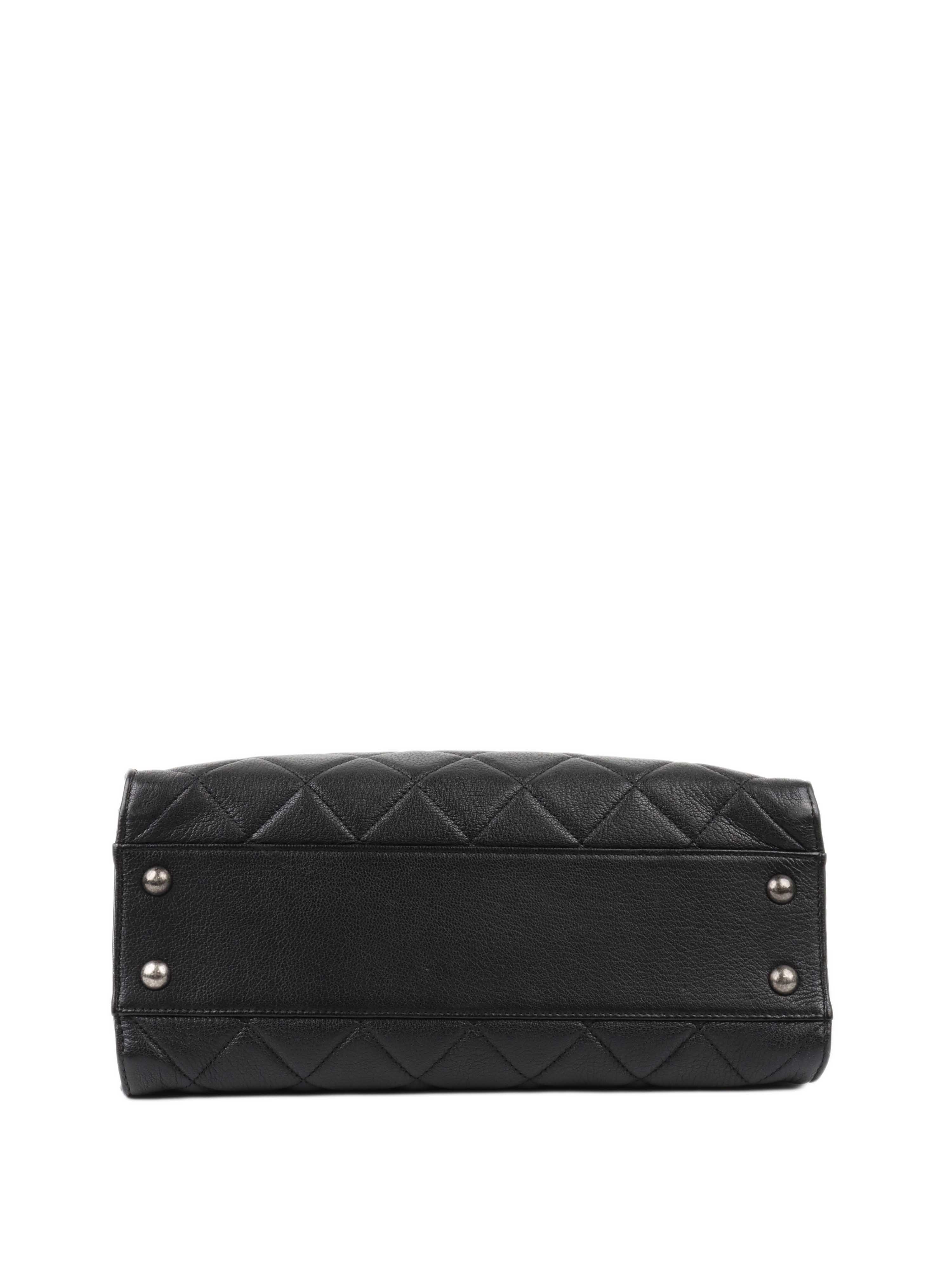 Chanel Black Caviar Quilted Leather Shopping Tote Bag for Women - Luxury Designer Handbag for Work, Travel & Everyday Use