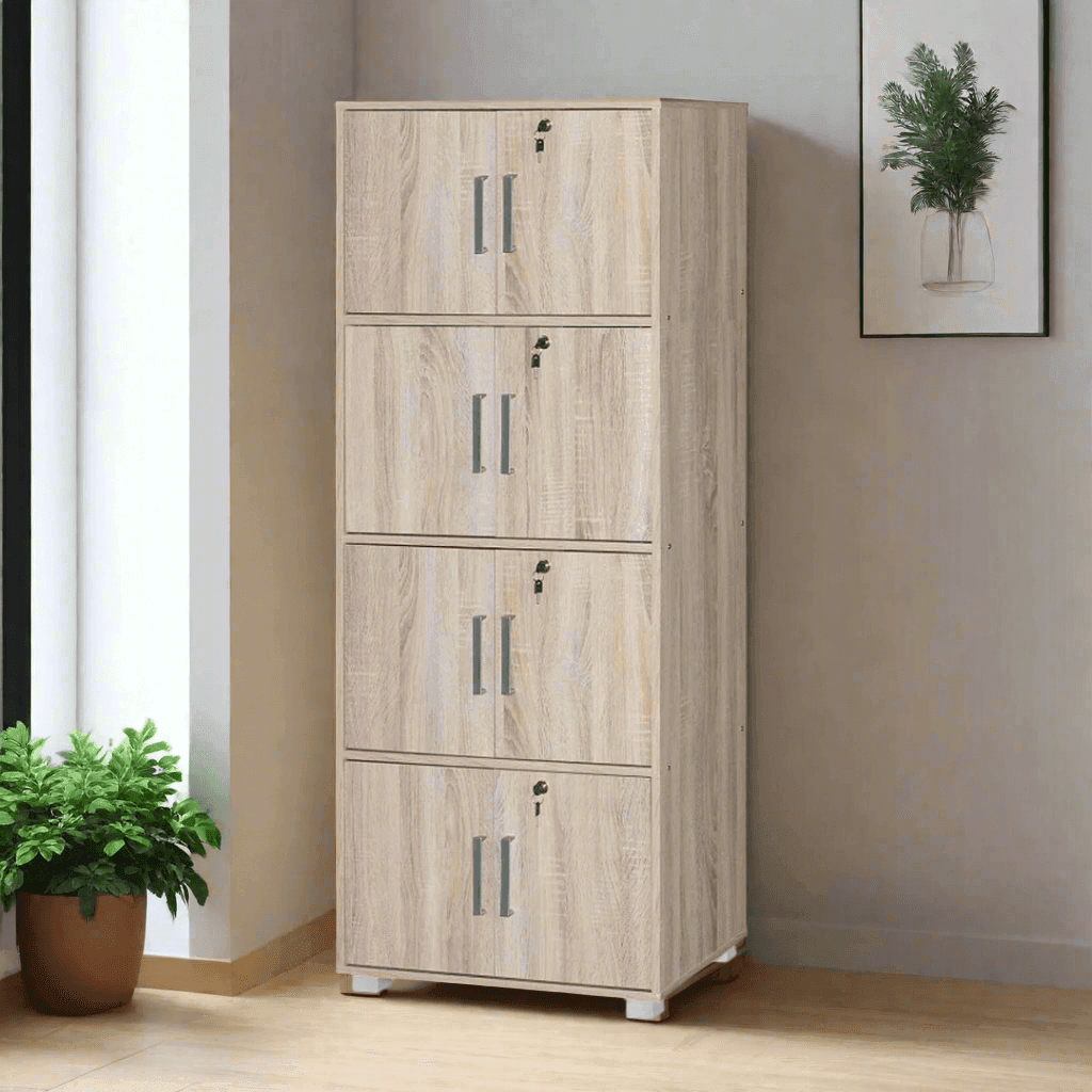 Koen II 4-Tier Storage Cabinet - Organize Home, Office, or Garage - Durable Shelving Unit for Closet, Pantry & Utility Room Storage