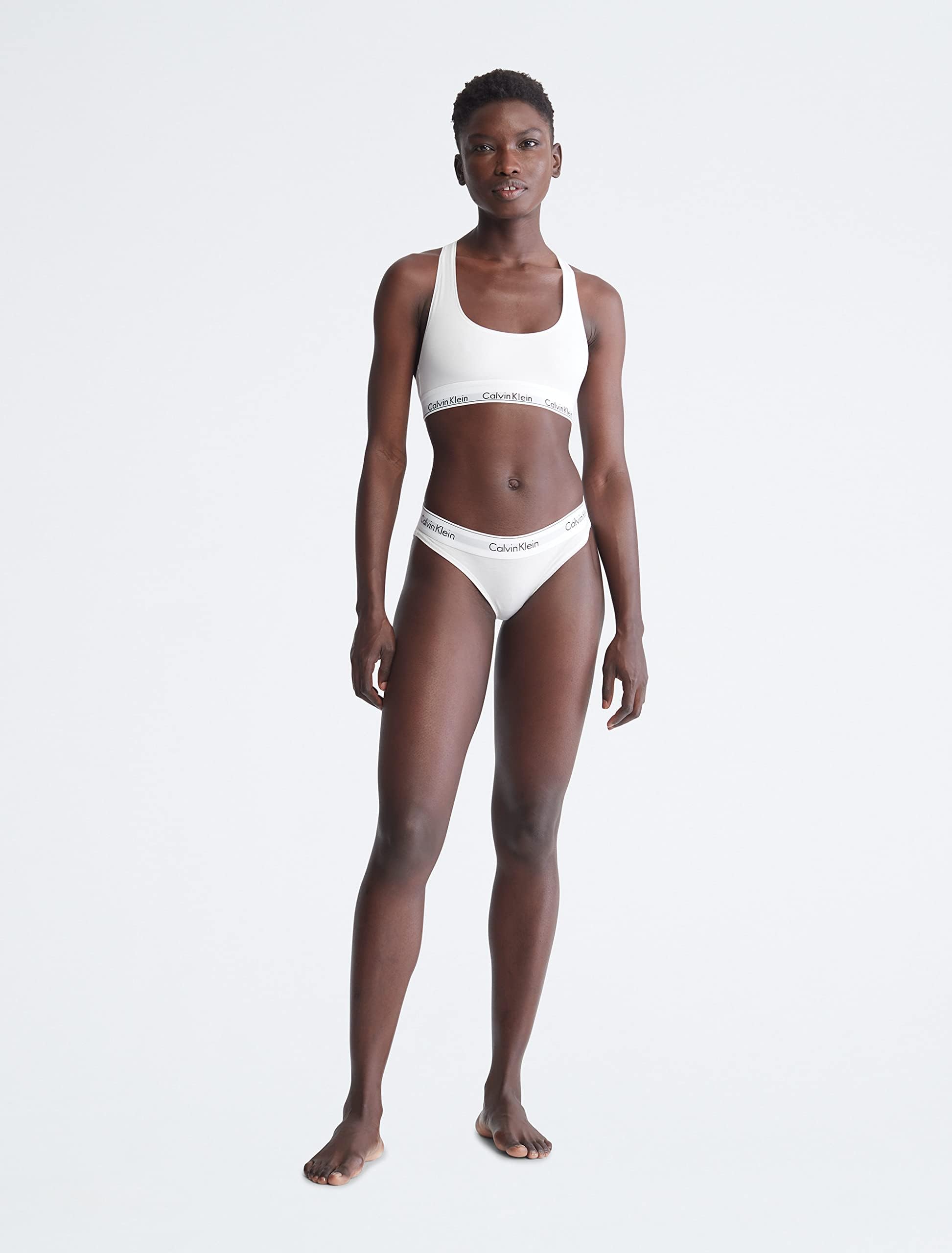 Calvin Klein Women's Modern Cotton Unlined Wireless Bralette - Comfortable Seamless Lounge Bra for Everyday Wear & Yoga