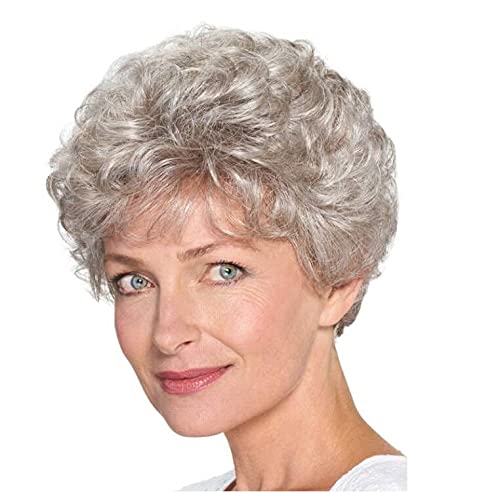 Fluffy Short Curly Wigs for Women - Natural Daily & Queen Costume Cosplay Wig - Perfect for Middle-Aged Women & Girls - Great for Parties, Halloween, Cosplay & Everyday Wear