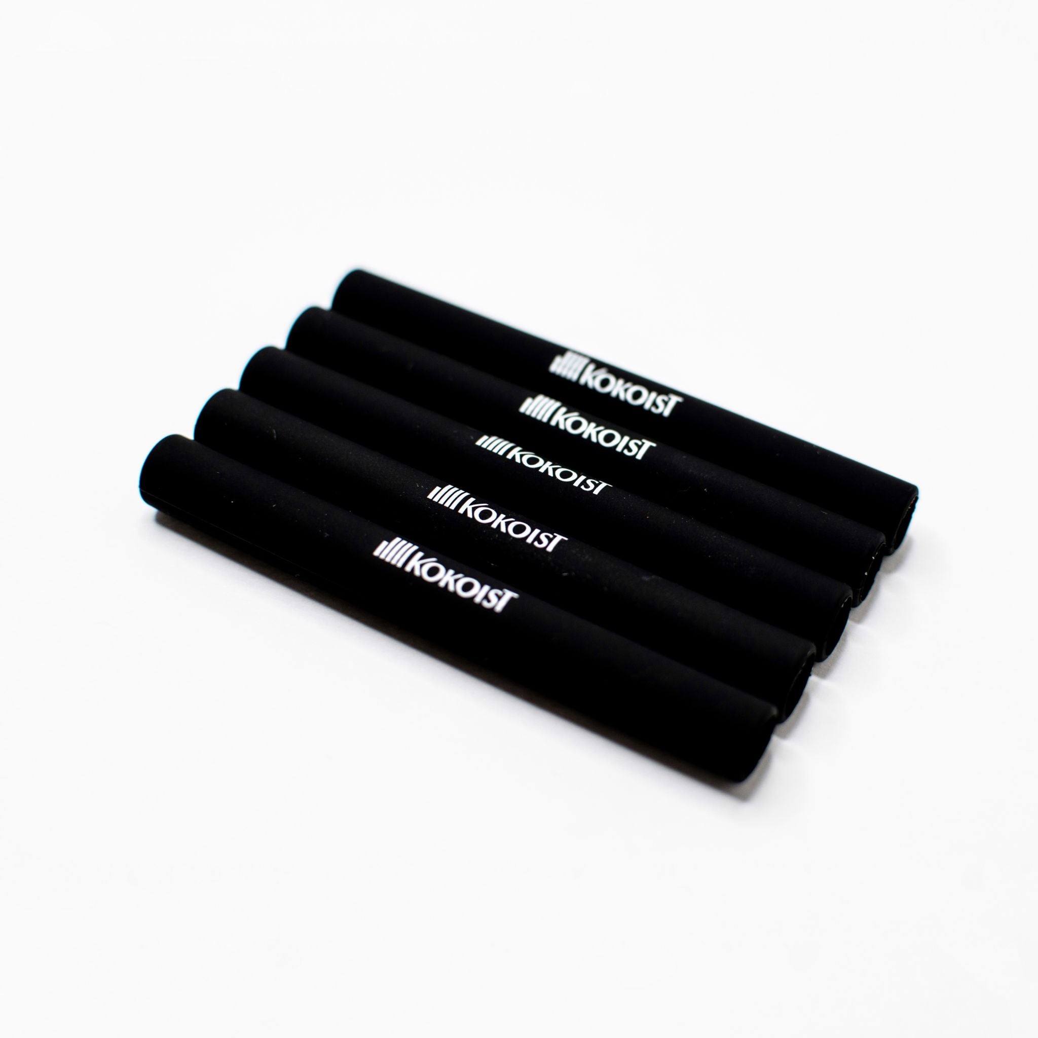 Kokoist Black Silicone Brush Cap - 5 Pack - Durable Nail Art Brush Cover for Professional & Home Manicure Use