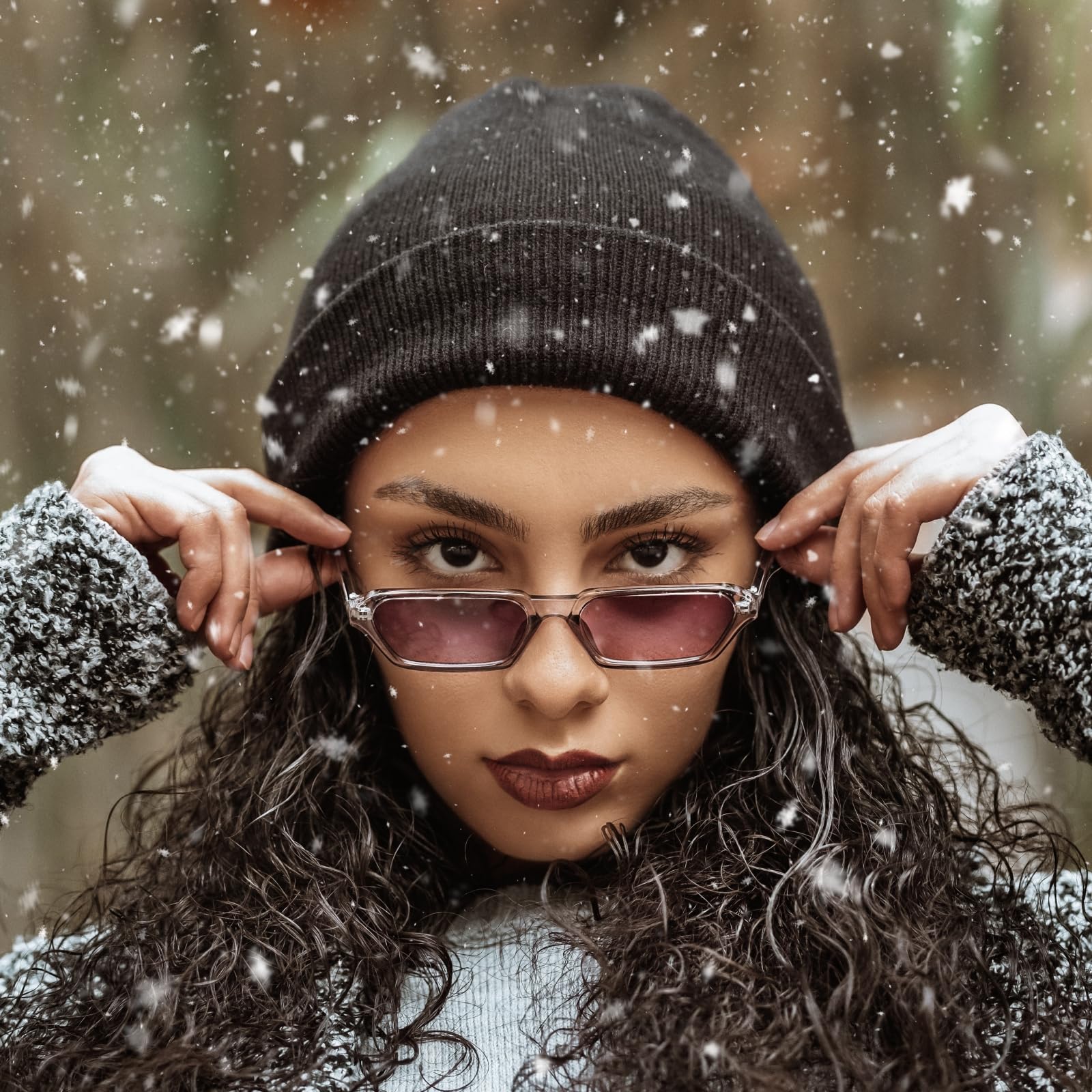 ZOORON Warm Knit Beanies for Men & Women - Winter Cuffed Hats for Cold Weather - Cozy & Stylish for Outdoor Activities, Skiing, and Snowboarding