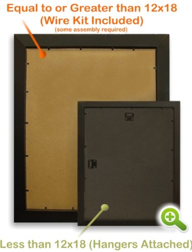 Craig Frames 14x19 Inch Solid Black Picture Frame - 0.825