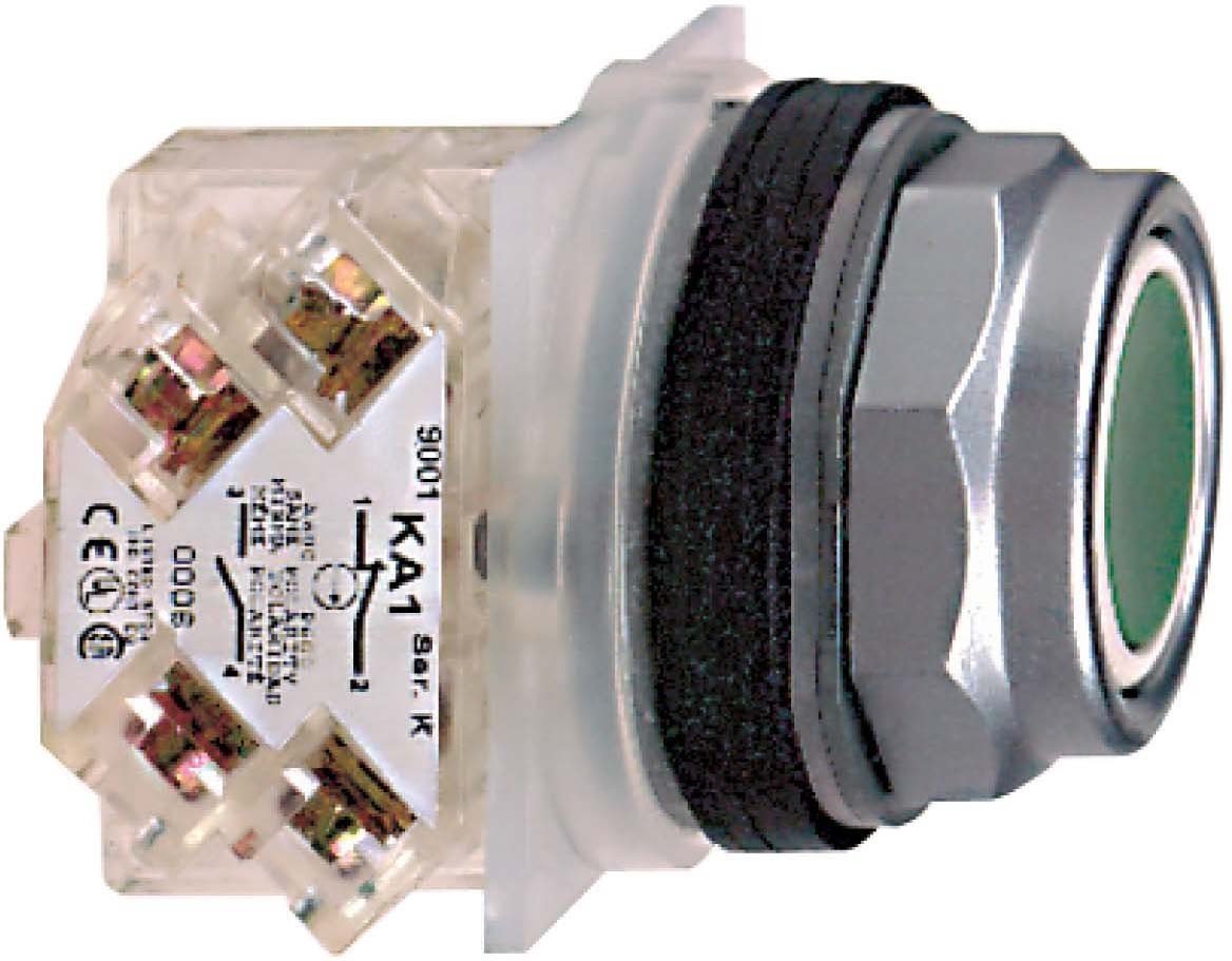 30mm Non-Illuminated Push Button Switch (1NO/1NC) - Durable Electrical Control for Industrial Machines, Control Panels & Automation Systems