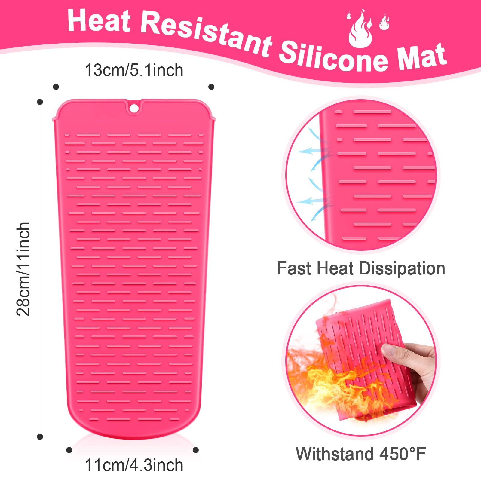 Shappy 2-Piece Heat Resistant Curling Iron Travel Case & Flat Iron Holder - Neoprene Straightener Sleeve with Silicone Hot Tools Bag (Leopard Print) - Perfect for Salon Professionals, Travel & Home Styling