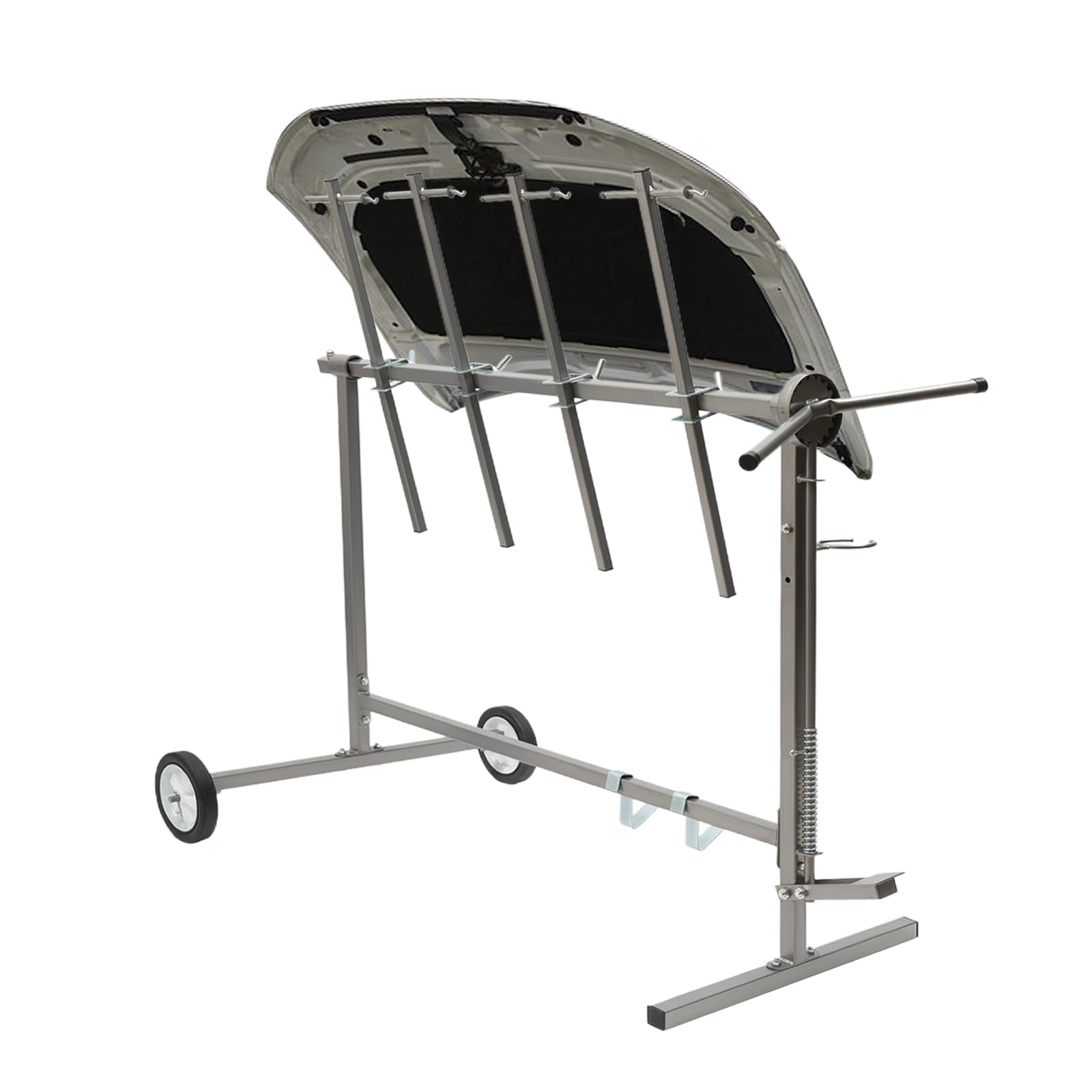 Adjustable 90° Rotating Car Paint Rack - Universal Body Panel & Hood Hanger Spray Rack for Auto Body Repair - Perfect for Paint Stations, Bumper Work & Collision Repair Workstations