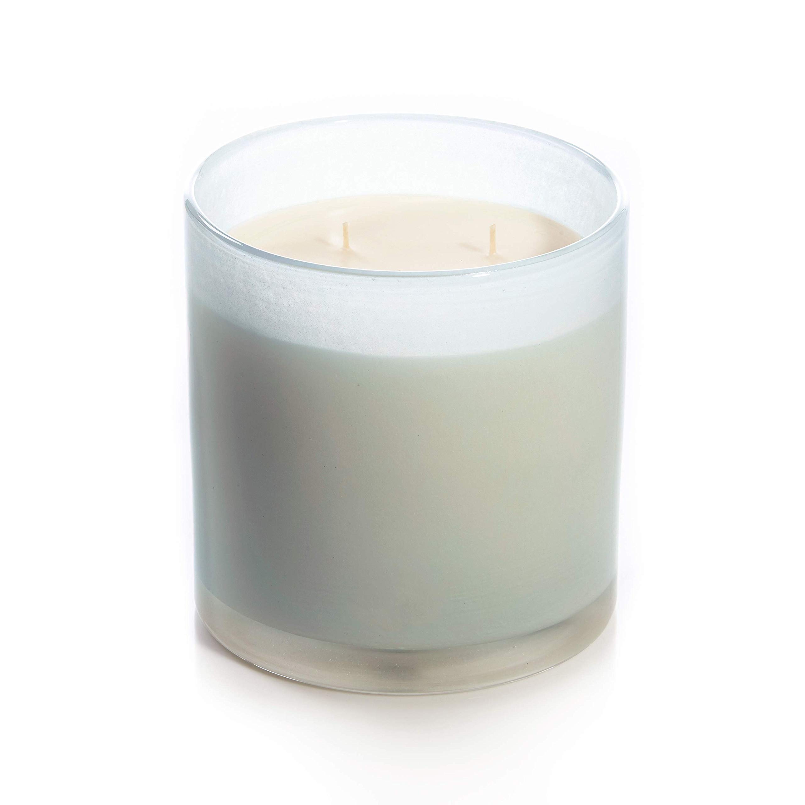 Alixx Premium Scented Candle in Sky Blue Glass Jar - Large 42oz Home Decor for Living Room, Bedroom & Bathroom - Relaxing Aromatherapy Gift