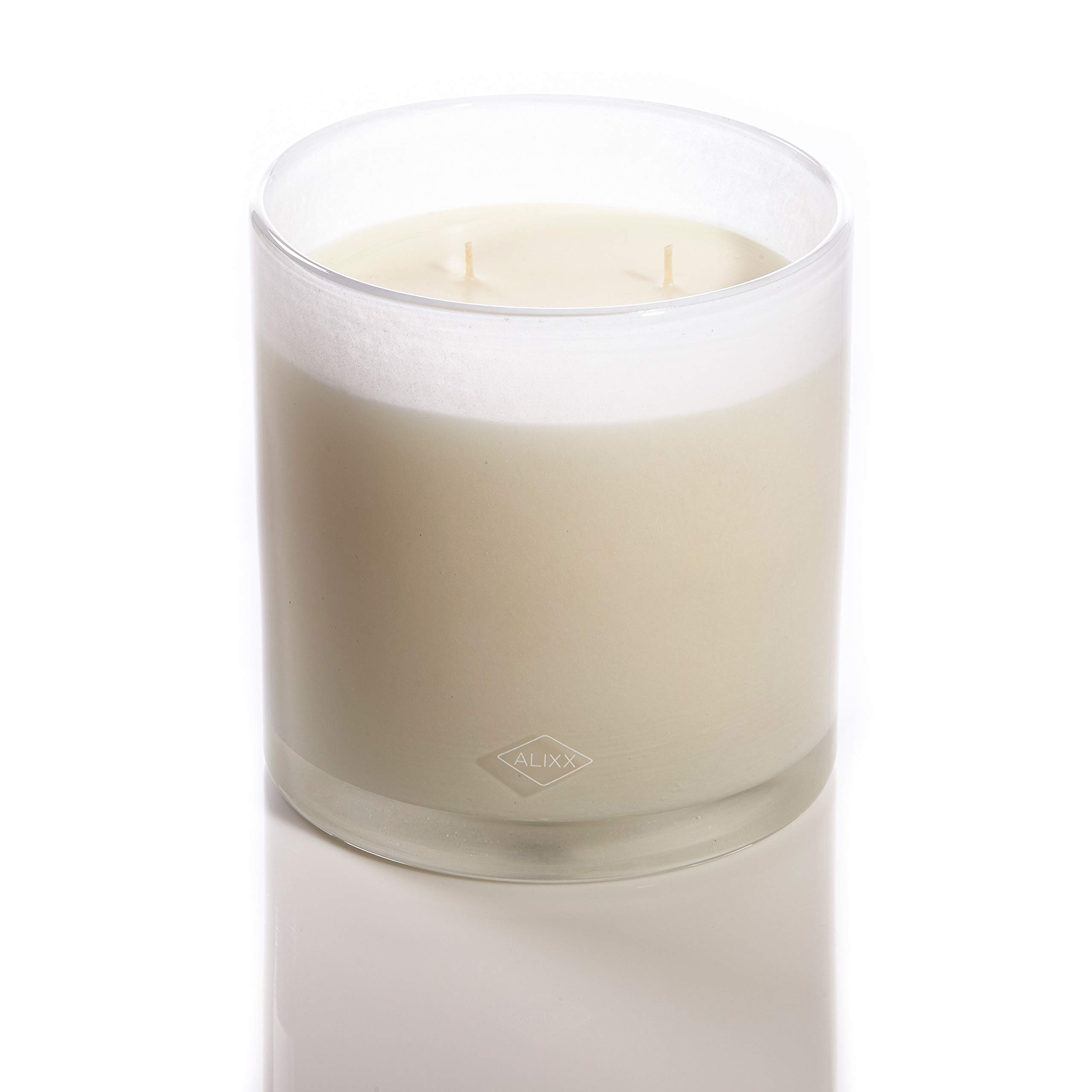 Alixx Large 42oz Scented Candle in White Glass - French Tea Scent for Home Decor, Relaxation & Romantic Ambiance