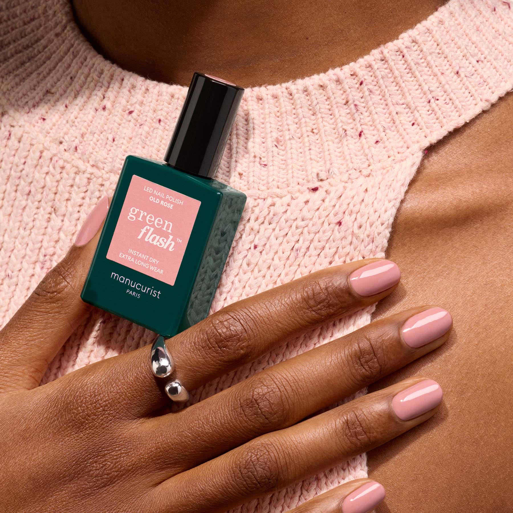 Green Flash Gel Polish - Old Rose Nail Color | Long-Lasting & High Gloss Finish | Perfect for Manicures, Pedicures & Nail Art