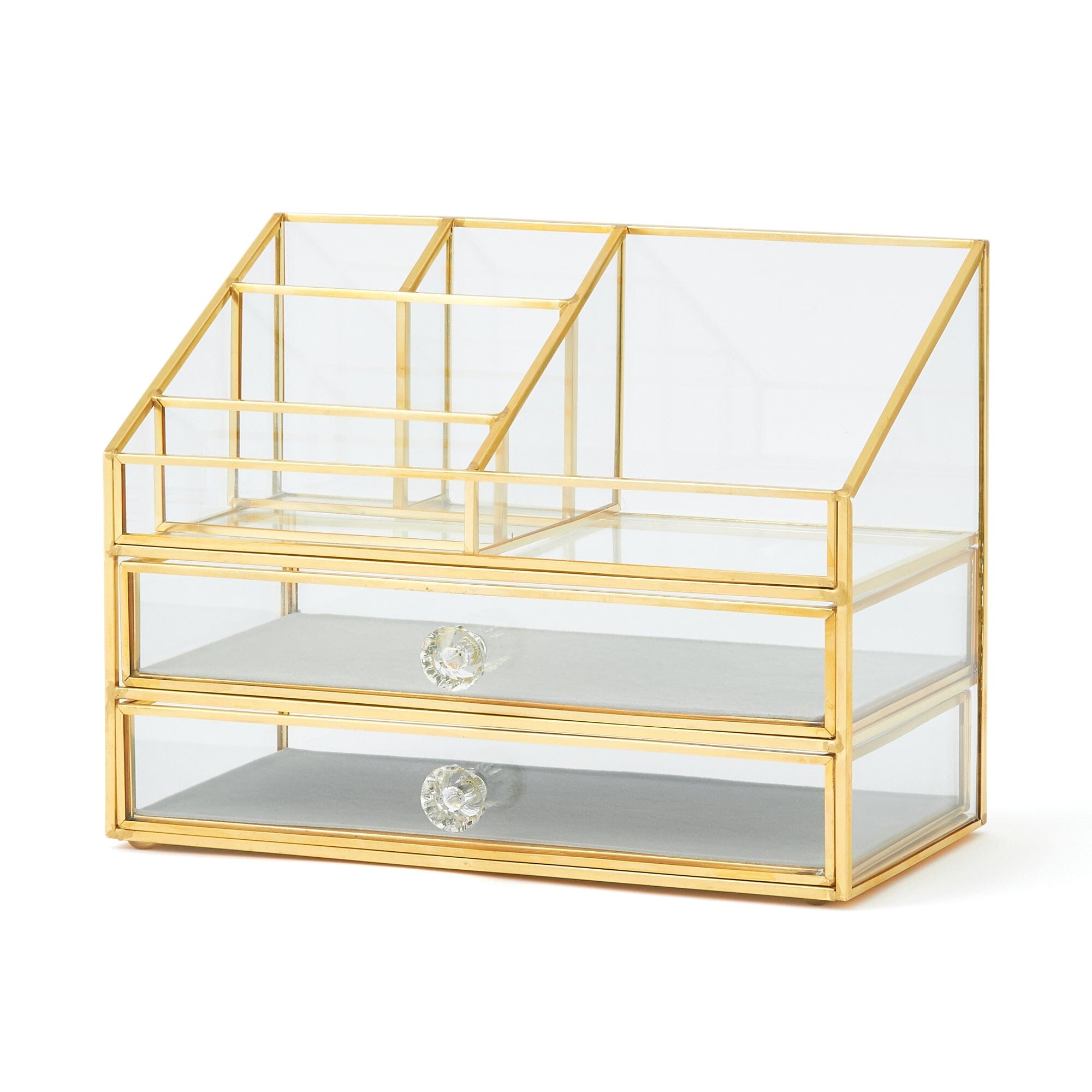 Clear Acrylic Drawer Organizer for Jewelry, Makeup & Office Supplies - Perfect for Vanity, Bathroom & Desk Storage