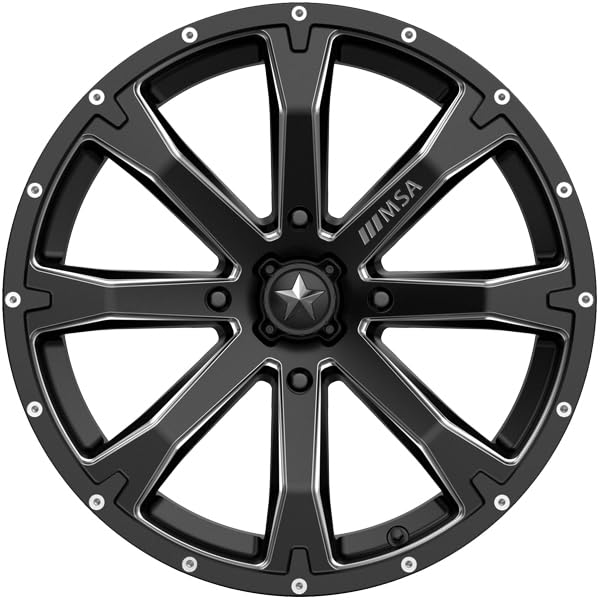 MA42 14X7 4X110 Satin Black Mill 10MM Wheel - M42-04710 - Perfect for Off-Road Trucks & SUVs