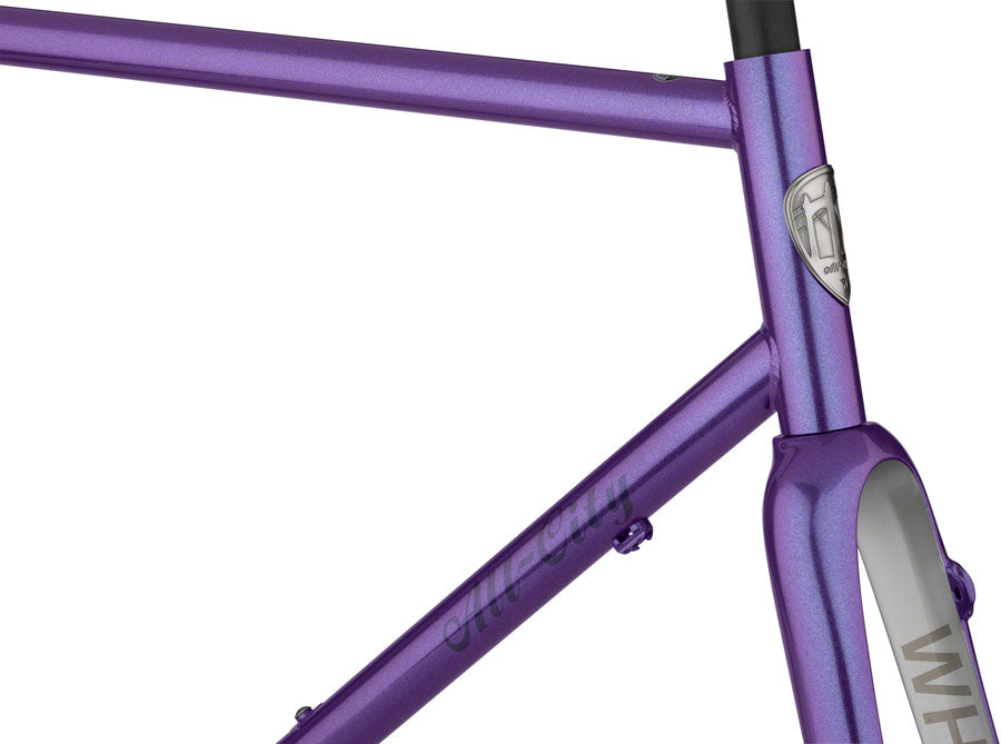 All City Super Professional Frameset - 700c/650b Steel Road Bike Frame in Hollywood Violet (61cm) | Perfect for Urban Commuting & Adventure Cycling