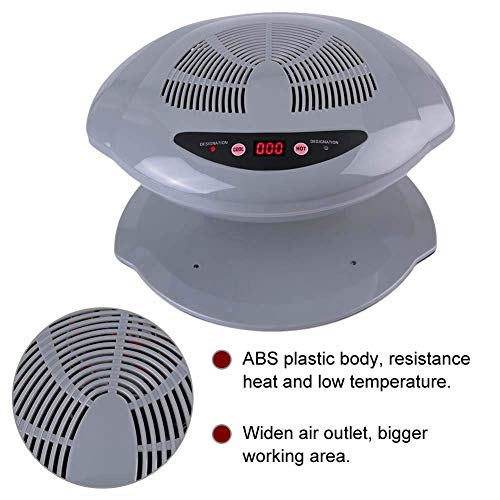 400W Nail Polish Dryer Machine with Temperature Sensor - 2-in-1 Hands & Feet Nail Art Dryer, Cool & Warm Air Blow, Grey Design (110V) - Perfect for Home Salon, Professional Nail Art & DIY Manicure/Pedicure