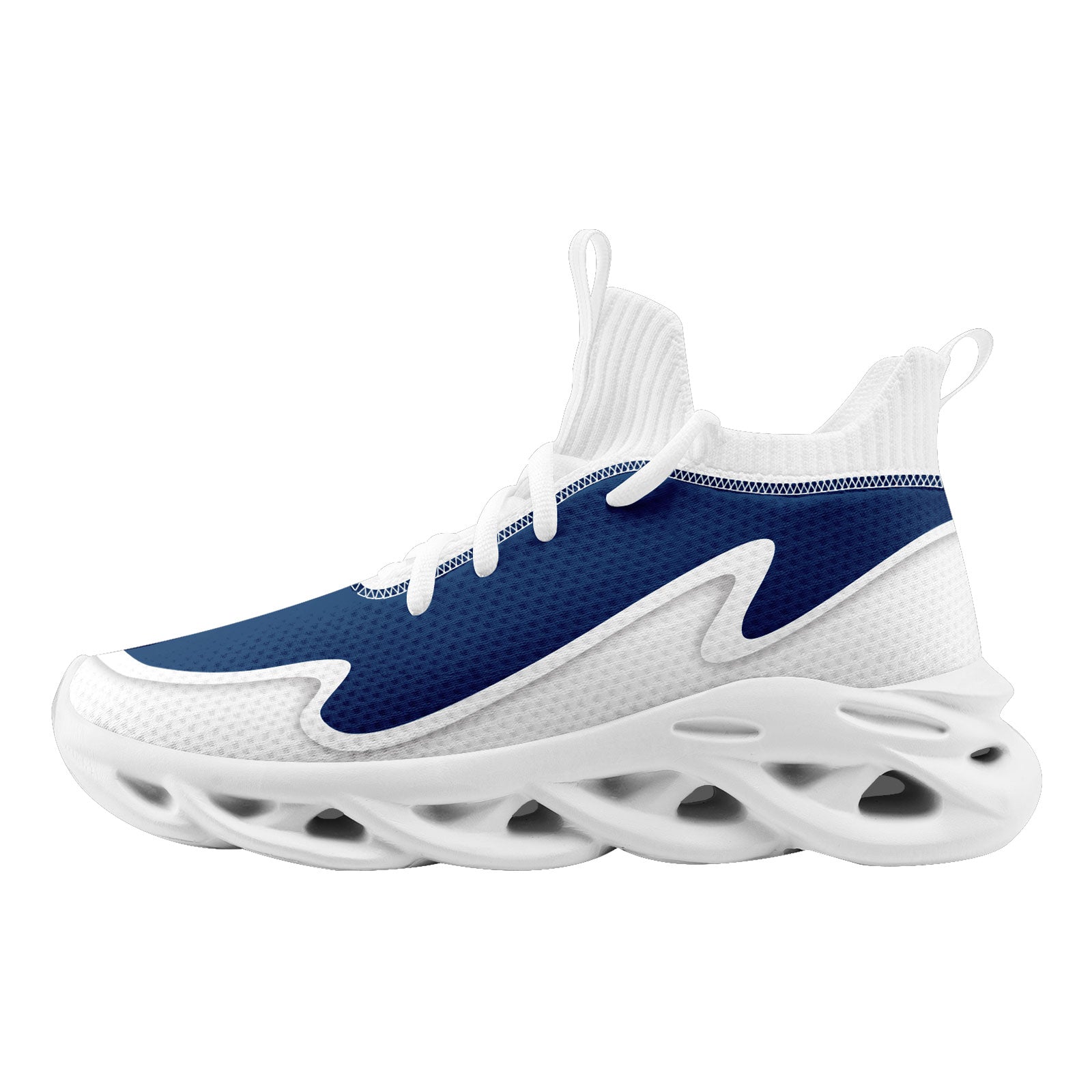 Custom Blue & White Maxsoul Personalized Sneakers - Breathable Running Shoes for Men & Women (Style FN030A E020011) | Perfect for Gym Workouts, Jogging & Casual Wear