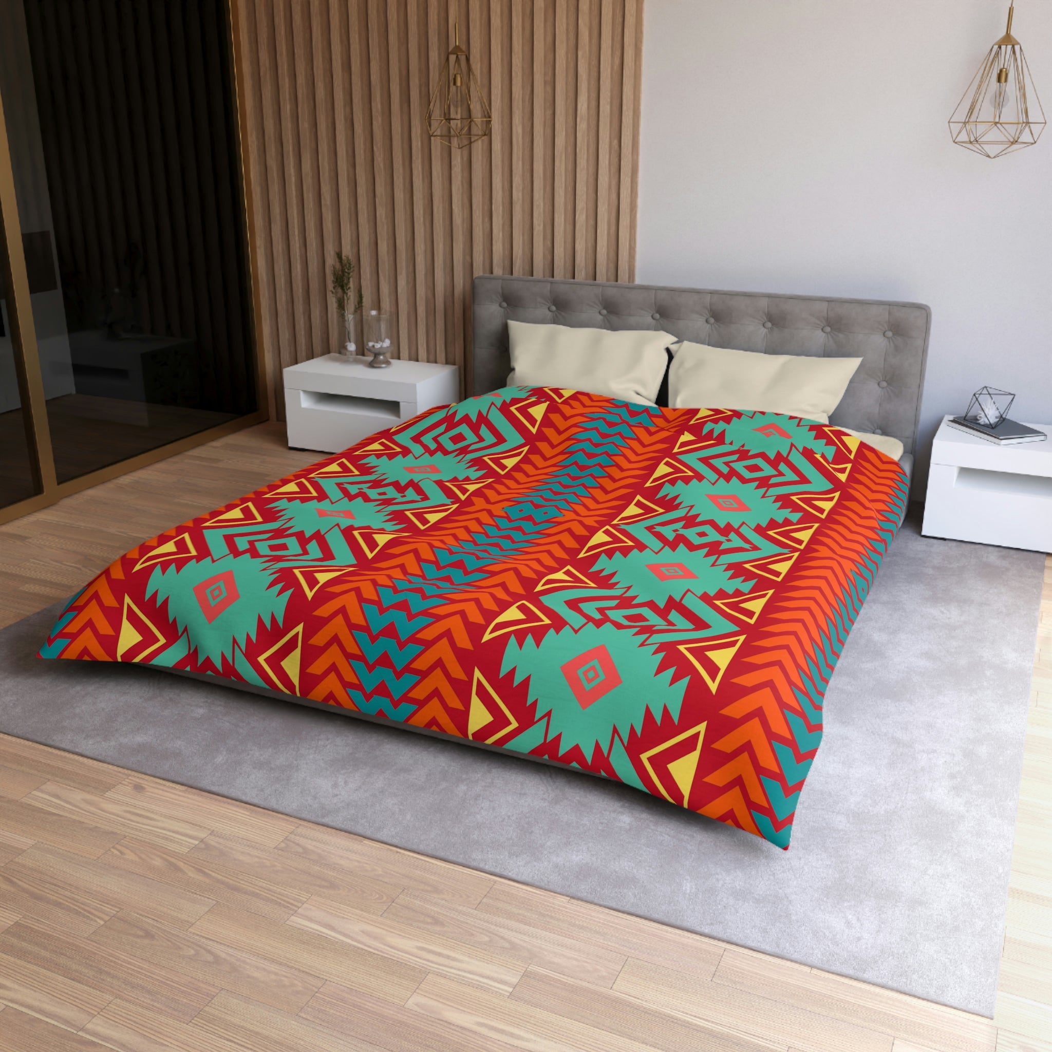 Southwestern Duvet Cover Set - Soft Microfiber Queen/Twin Size Bedding - Perfect for Boho & Western Style Bedrooms