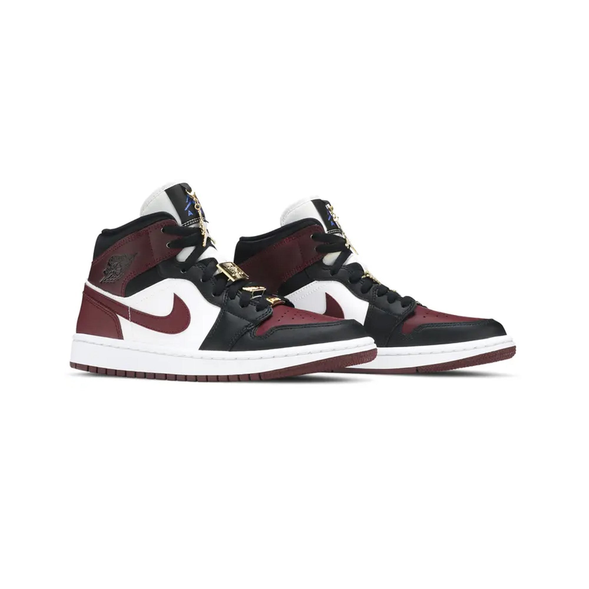 Air Jordan 1 Mid W SE 'Black Dark Beetroot' Basketball Shoes - Women's Retro Sneakers for Casual Wear & Street Fashion