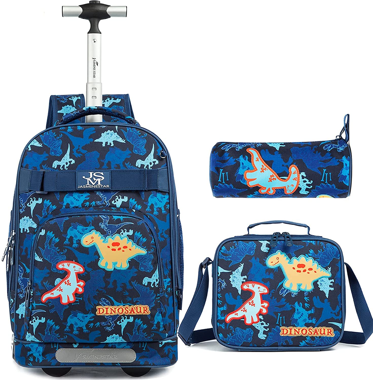 **18 Inch 3-in-1 Rolling Backpack for Girls - Kids Wheeled School Bookbag with Trolley Handle | Perfect for Travel, School & Daily Use**
