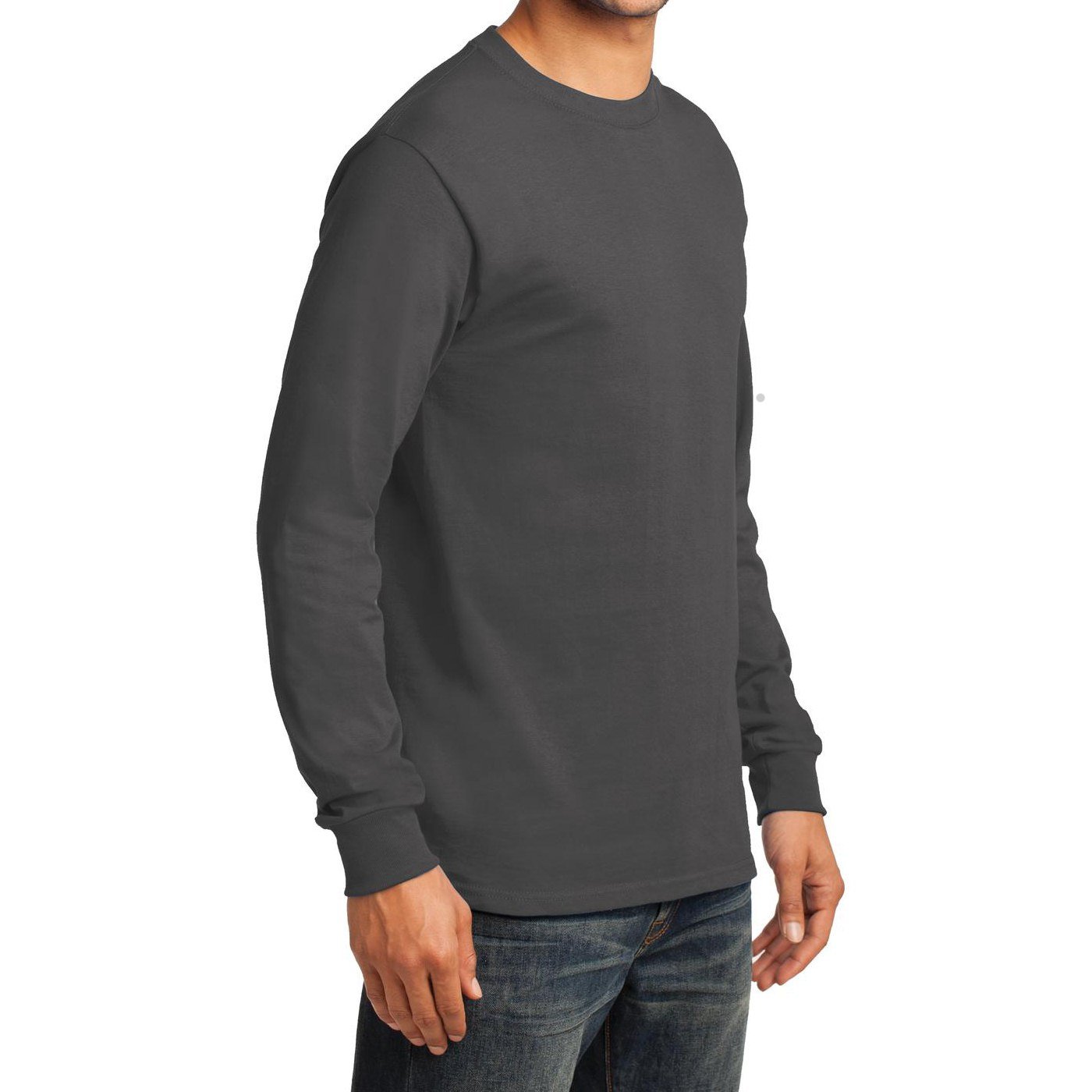 Premium Men's Long Sleeve Basic T-Shirt - Soft Cotton Essential Tee for Casual Wear, Layering & Everyday Comfort