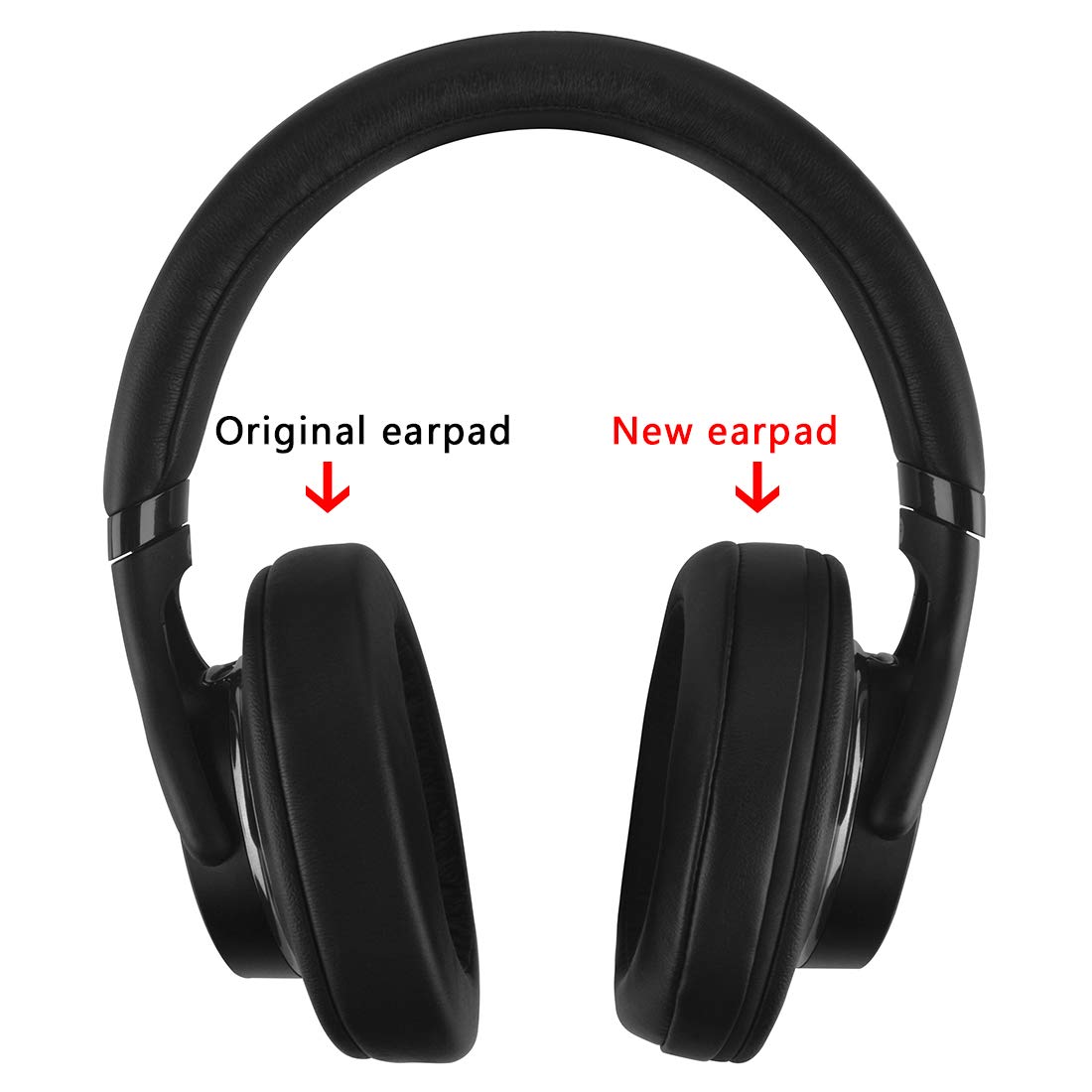 Geekria QuickFit Replacement Ear Pads for Sony MDR-1ABT MDR-1RBT MDR-1RNC Headphones - Premium Noise Isolation Memory Foam Ear Cushions & Earpads (Black) - Perfect for Gaming, Music & Travel Comfort