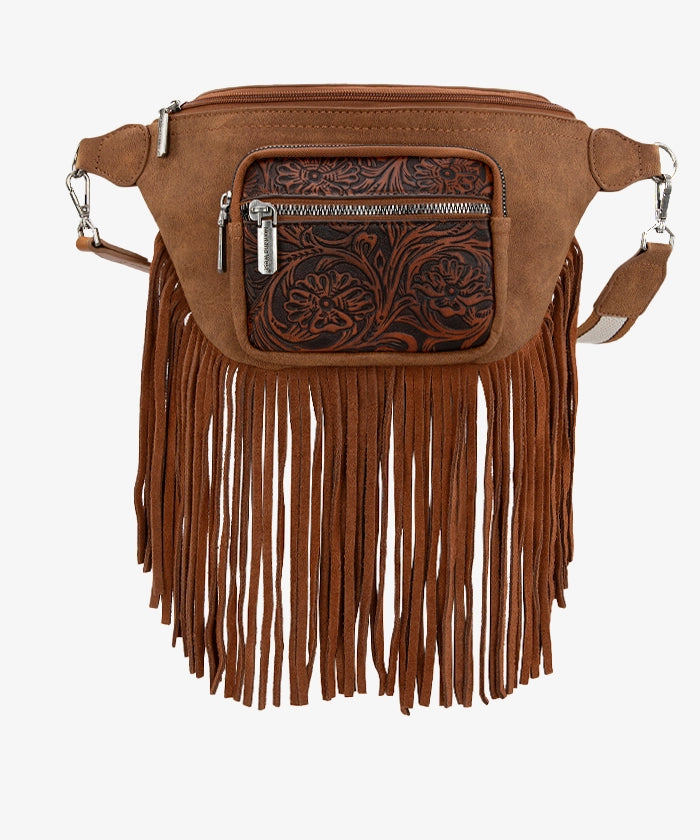 Montana West Fringe Belt Bag for Women - Stylish Crossbody Fanny Pack with Adjustable Strap - Perfect for Travel, Hiking, and Everyday Use