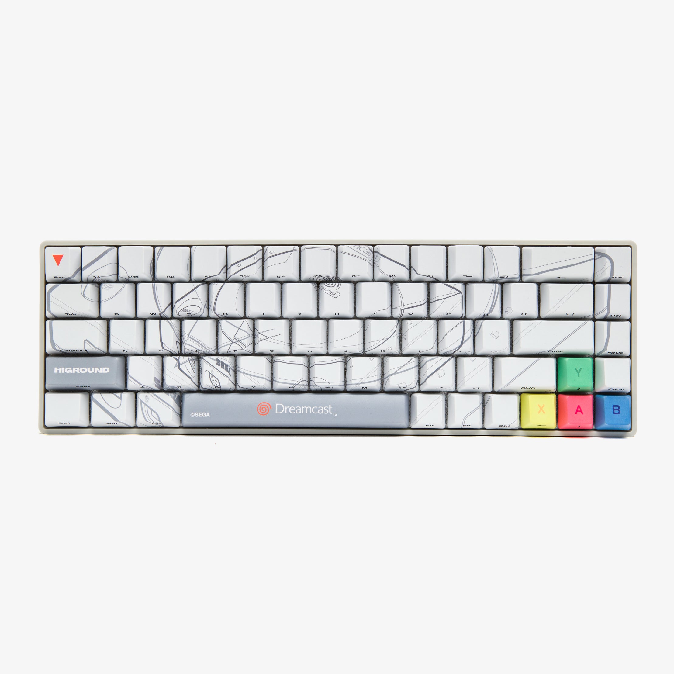 Sonic x Higround Dreamcast Gaming Keyboard - Mechanical RGB Backlit for PC & Mac - Perfect for Retro Gaming & Streaming Setup