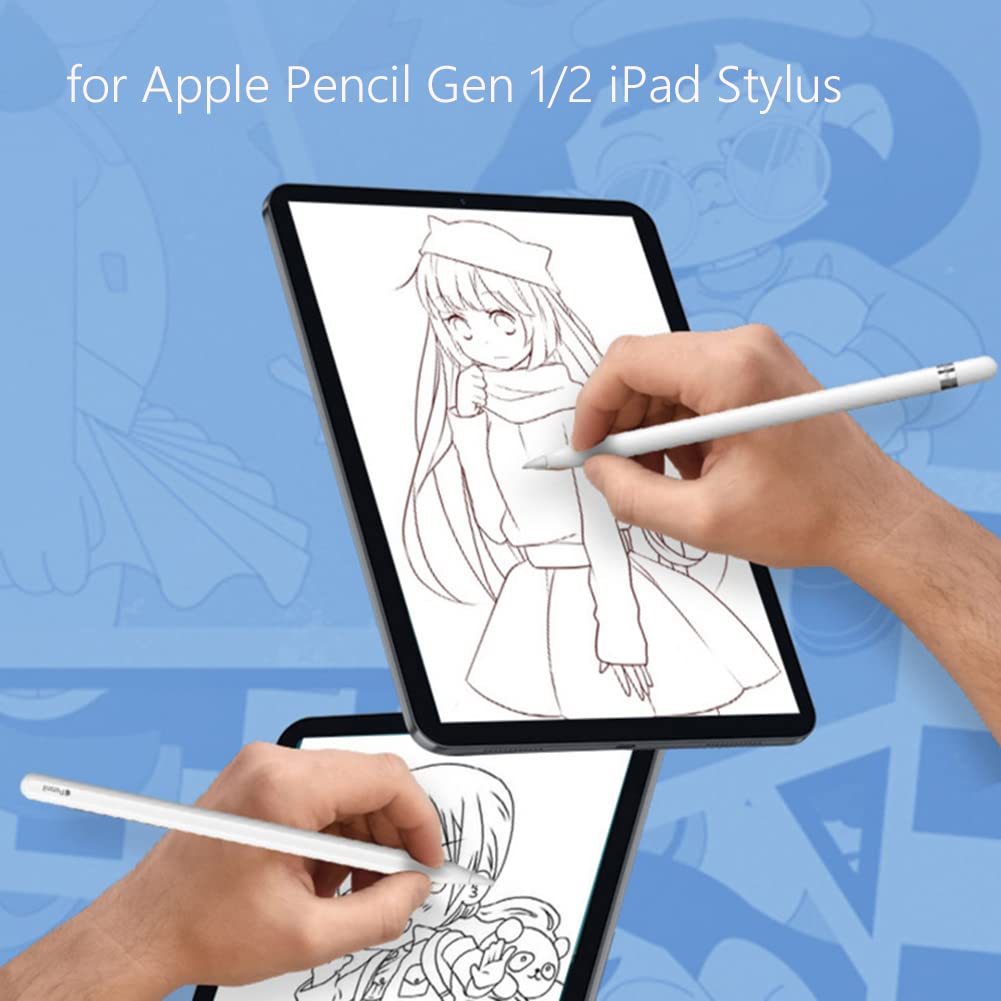 Apple Pencil Tips 1st/2nd Gen - 2 Pack High Sensitivity Stylus Nibs for Precise iPad Drawing & Writing