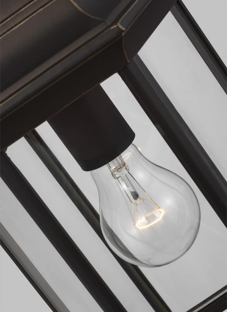 1 Light Medium Outdoor Downlight Wall Lantern - Black Finish - Incandescent Traditional Outdoor Fixture - Perfect for Porch, Patio, Garden & Entryway Lighting - Model 73-Bel-4169691