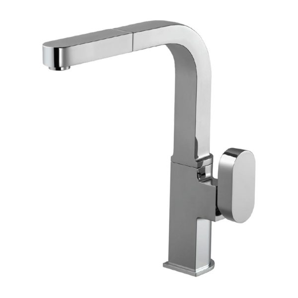 Hamat REPO 2000 BB Brushed Brass Single Handle Pull-Out Kitchen Faucet - Perfect for Modern Farmhouse & Industrial Style Kitchens