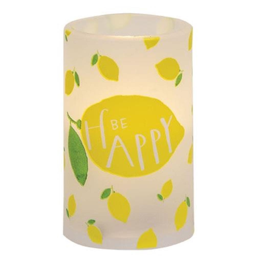 Be Happy Lemon Timer Pillar 3x5 - Cute Kitchen Timer for Baking, Cooking & Study Sessions