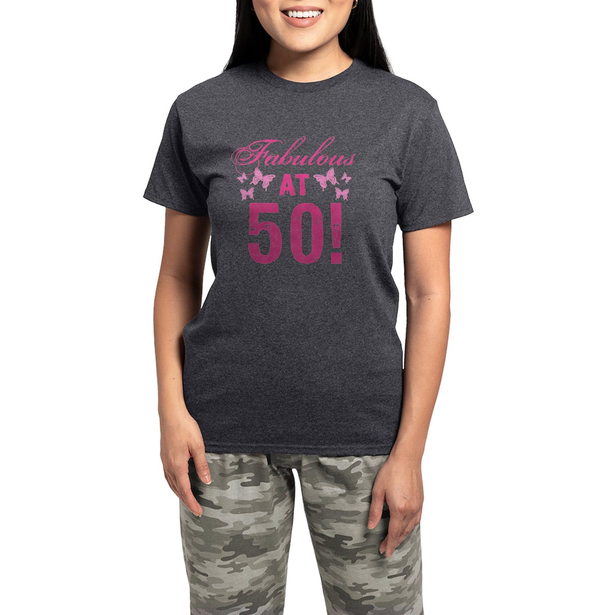 Fabulous 50th Birthday Women's Charcoal Pajama Set - Funny Novelty Sleepwear for Women - Perfect for Birthday Gifts, Sleepovers & Relaxing at Home